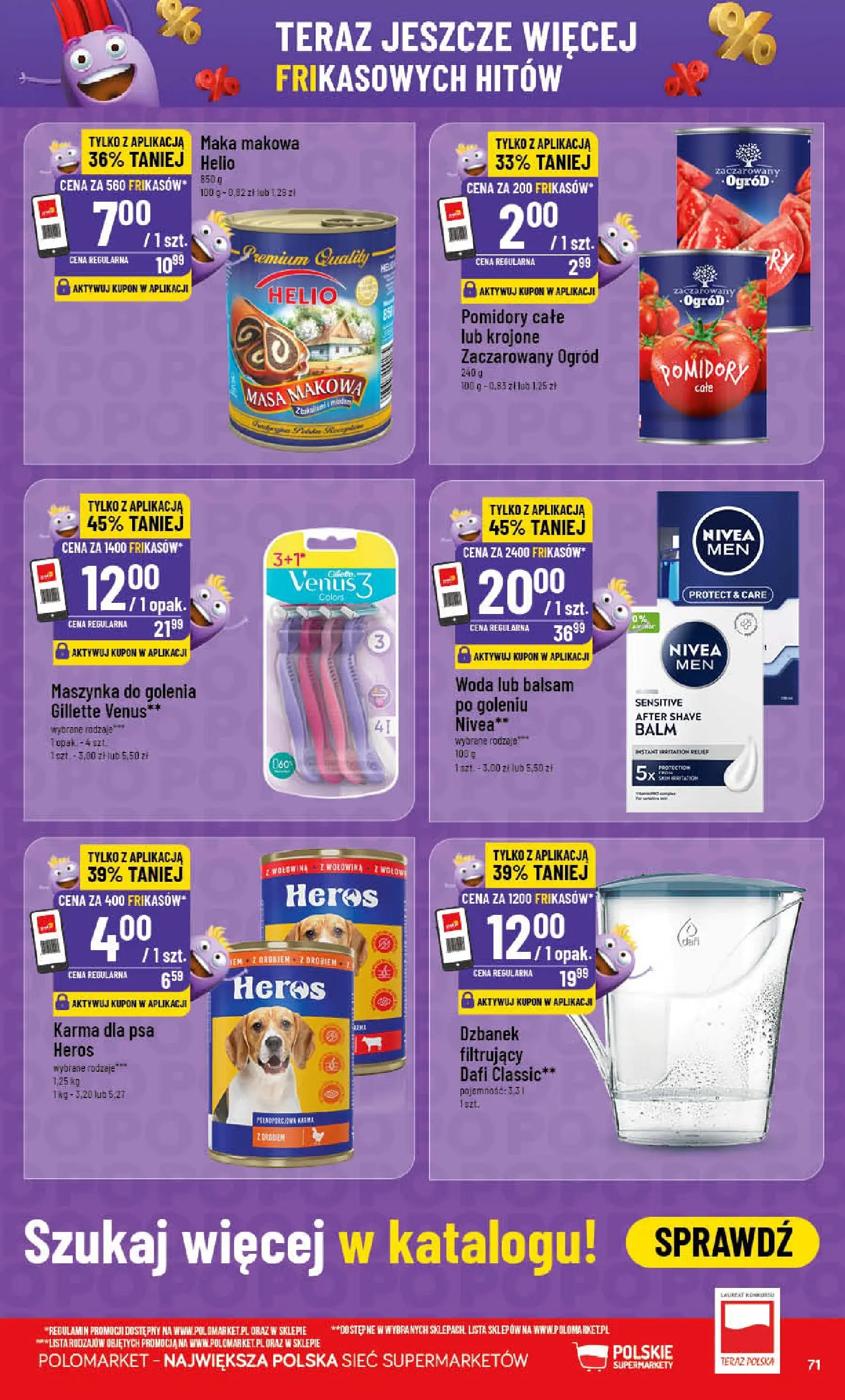 Nowa POLOmarket gazetka od jutra 06.05.2026 | Strona: 71 | Produkty: Gillette, Maszynka do golenia, Karma dla psa, Pomidory