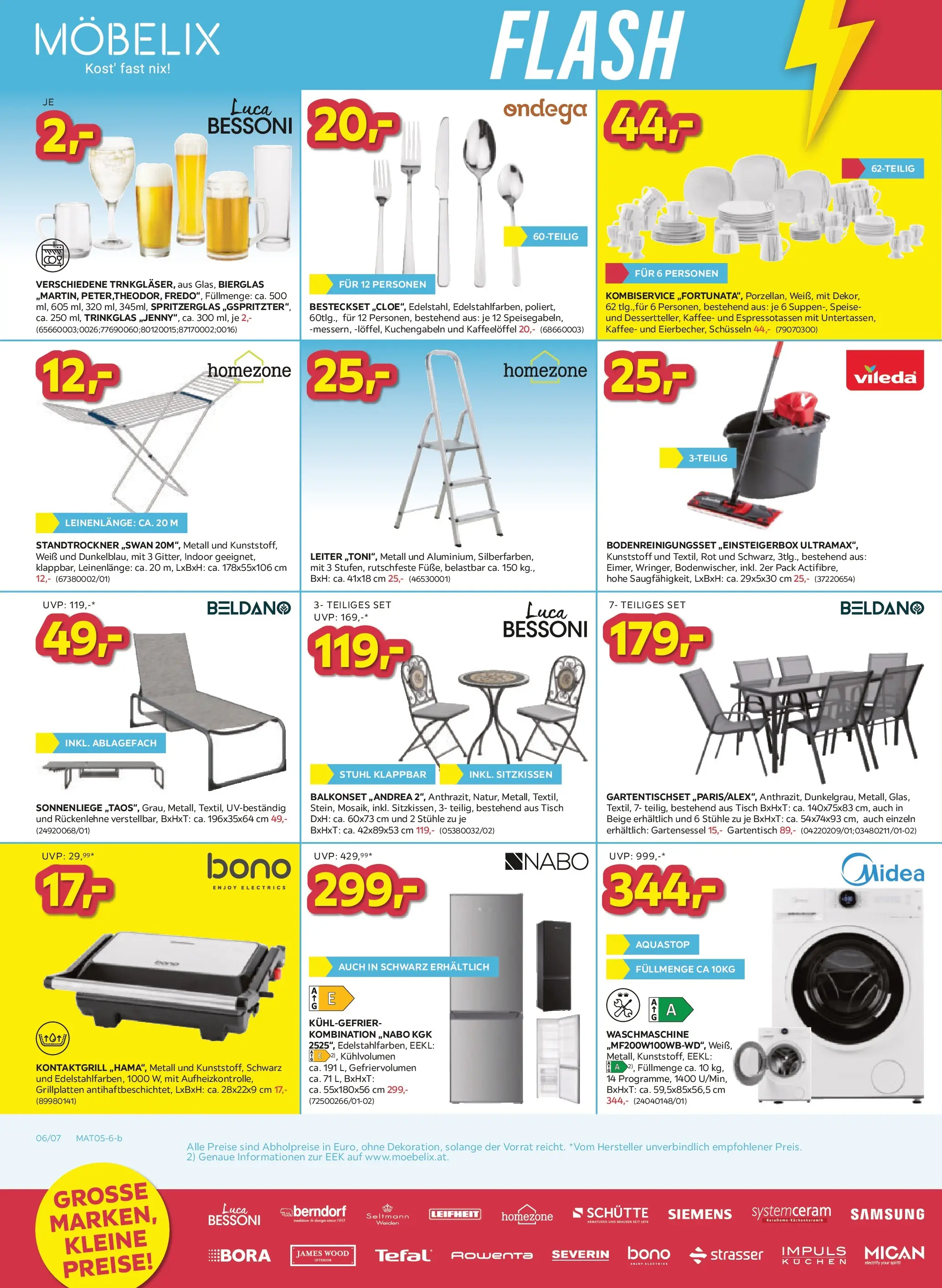 Möbelix - Flash Sale von 04.05.2026 - Aktuelle Angebote | Seite: 6 | Produkte: Waschmaschine, Tisch, Stuhl, Samsung
