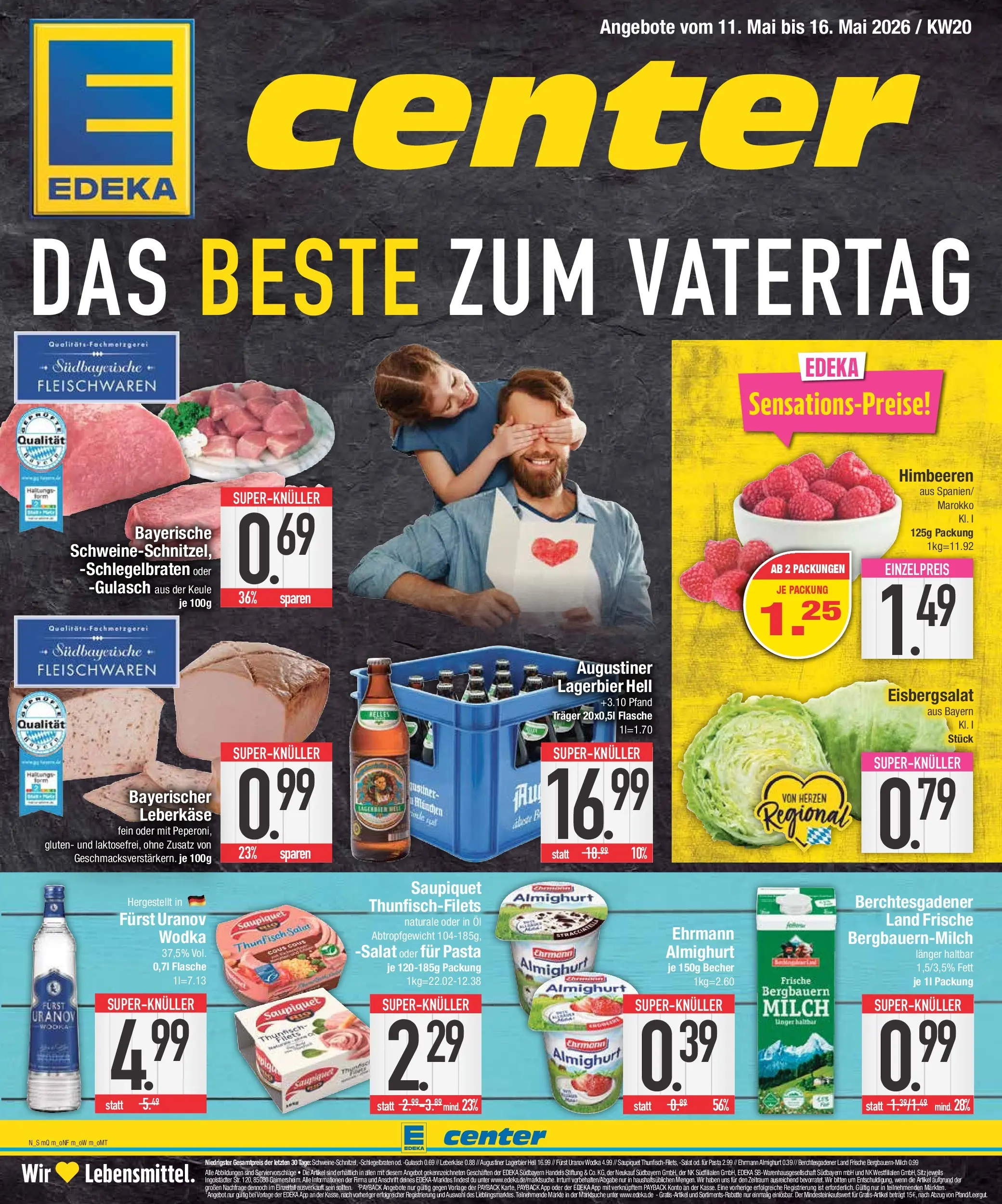 E center Prospekt Bad Reichenhall	 (ab 10.05.2026) zum Blättern | Seite: 1 | Produkte: Öl, Thunfisch, Wodka, Salat