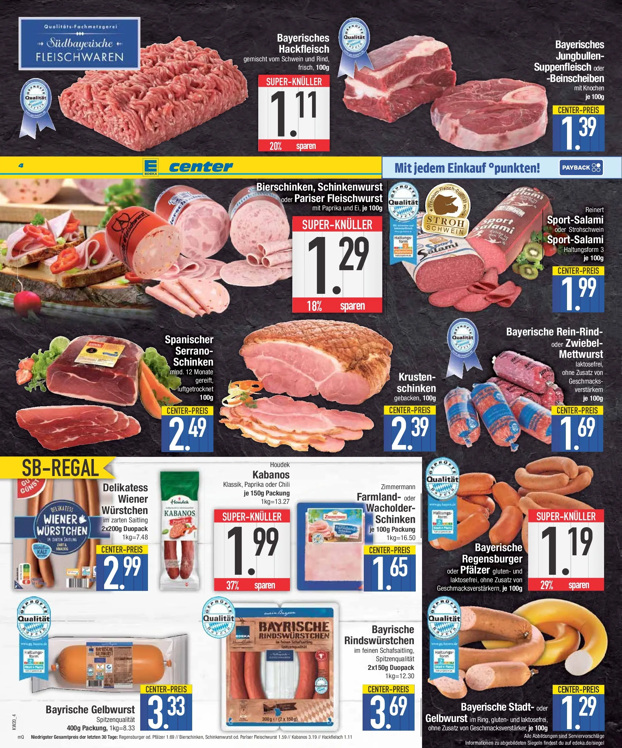 E center Prospekt Bad Reichenhall	 (ab 10.05.2026) zum Blättern | Seite: 4 | Produkte: Suppenfleisch, Chili, Salami, Schinken