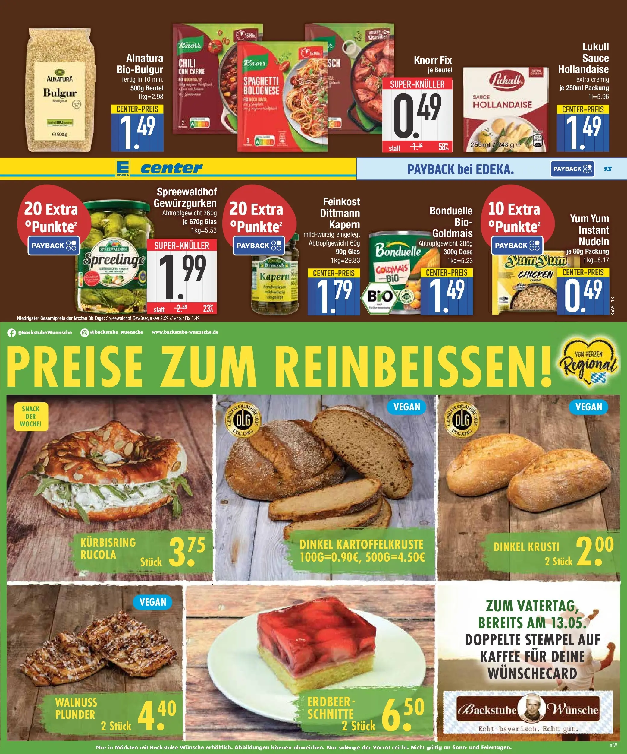 E center Prospekt Bad Reichenhall	 (ab 10.05.2026) zum Blättern | Seite: 13 | Produkte: Rucola, Knorr, Chili, Nudeln