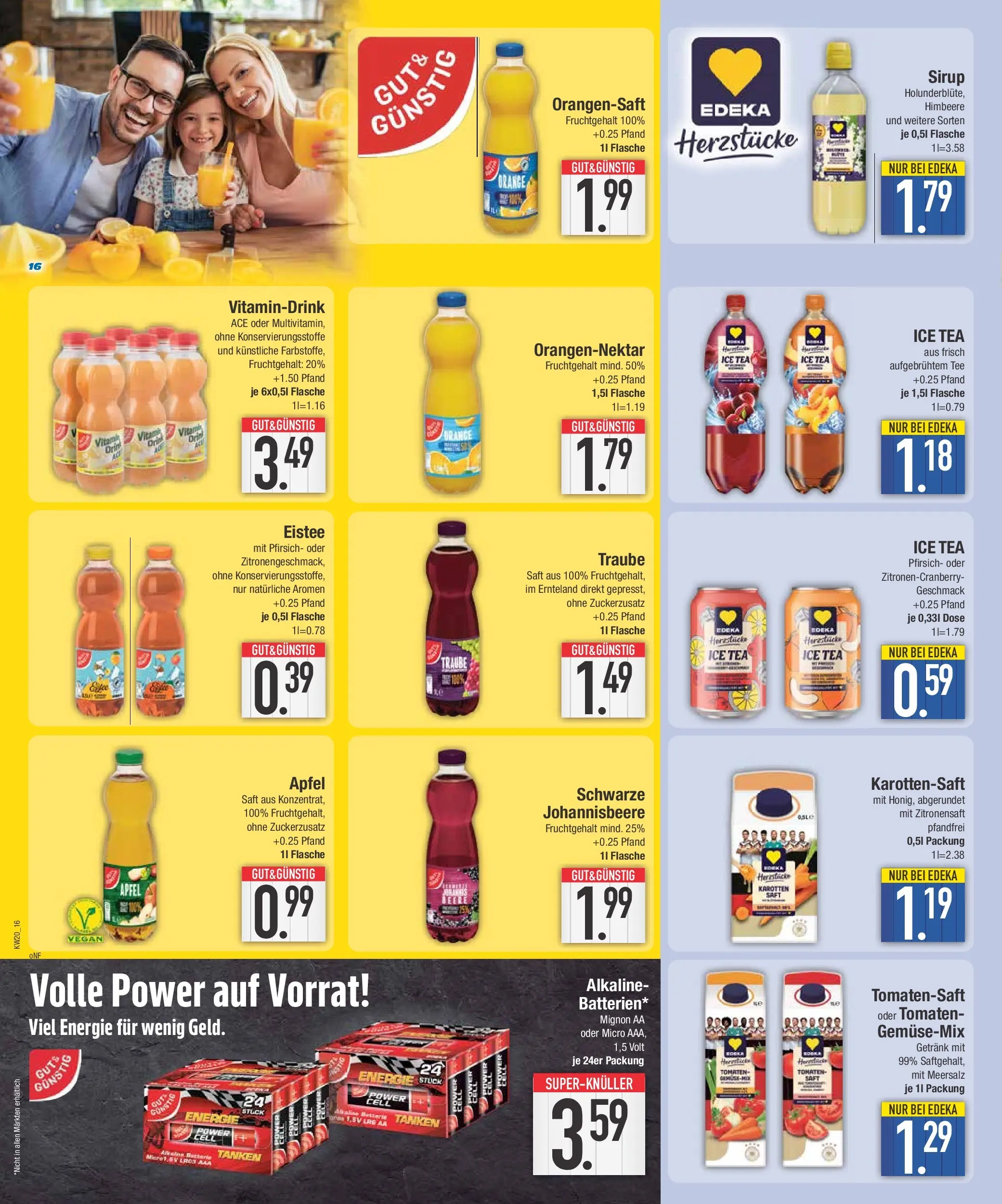 E center Prospekt Ingolstadt	 (ab 10.05.2026) zum Blättern | Seite: 16 | Produkte: Äpfel, Pfirsich, Himbeere, Saft