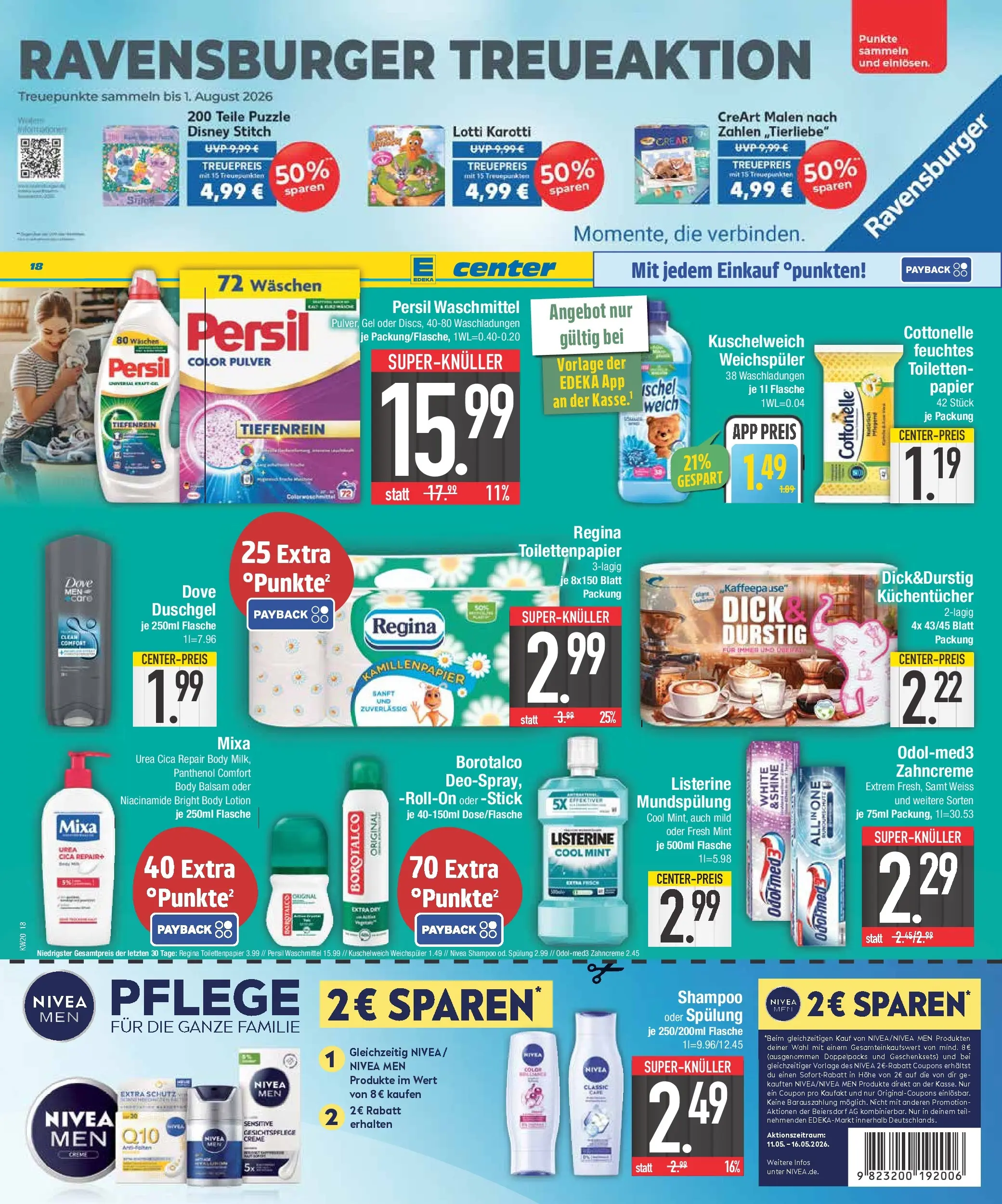E center Prospekt Bad Reichenhall	 (ab 10.05.2026) zum Blättern | Seite: 18 | Produkte: Spülung, Duschgel, Body Lotion, Toilettenpapier