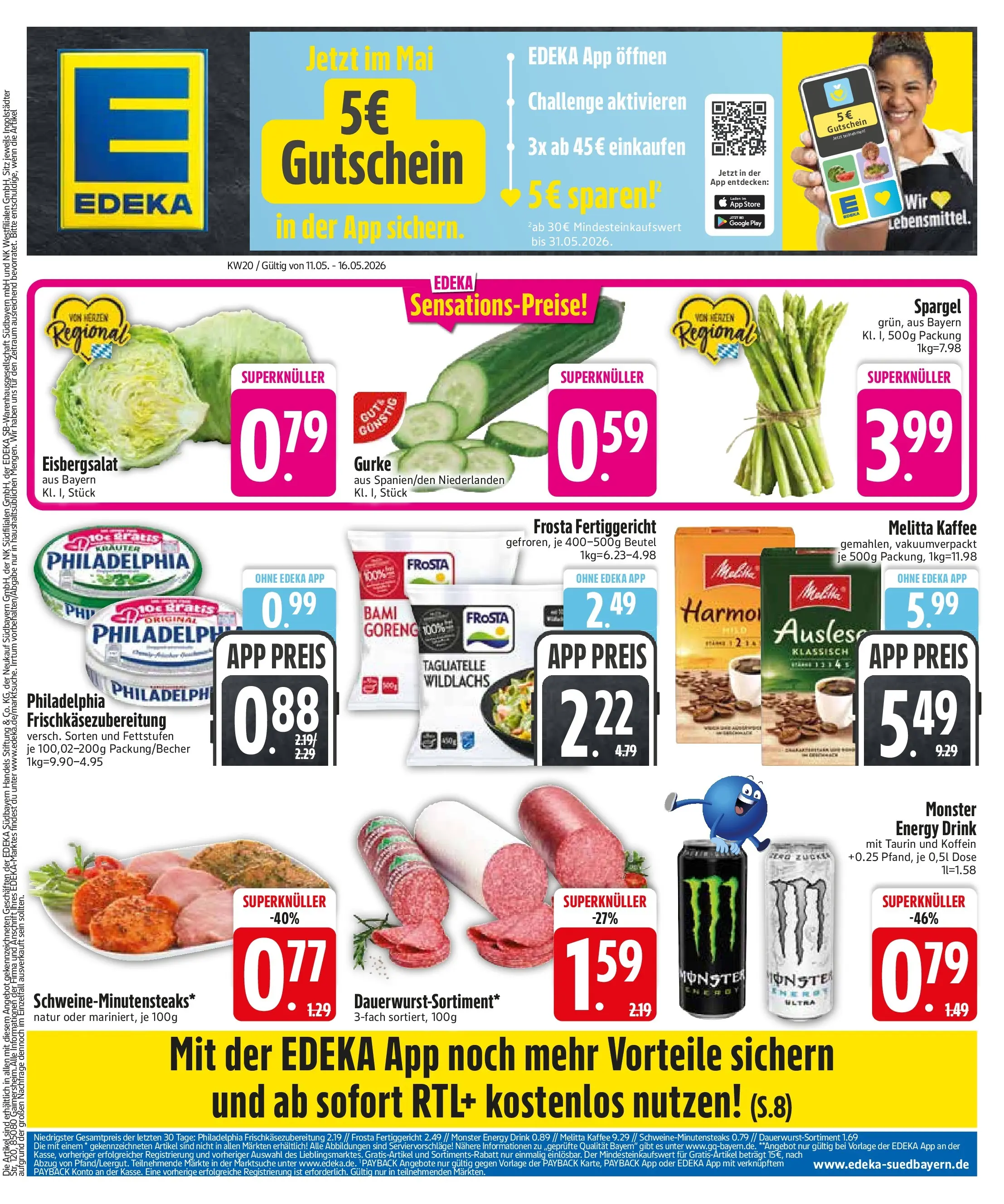 Edeka prospekt Trostberg	 (ab 10.05.2026) » Angebote Online | Seite: 3 | Produkte: Melitta kaffee, Philadelphia, Frosta, Monster