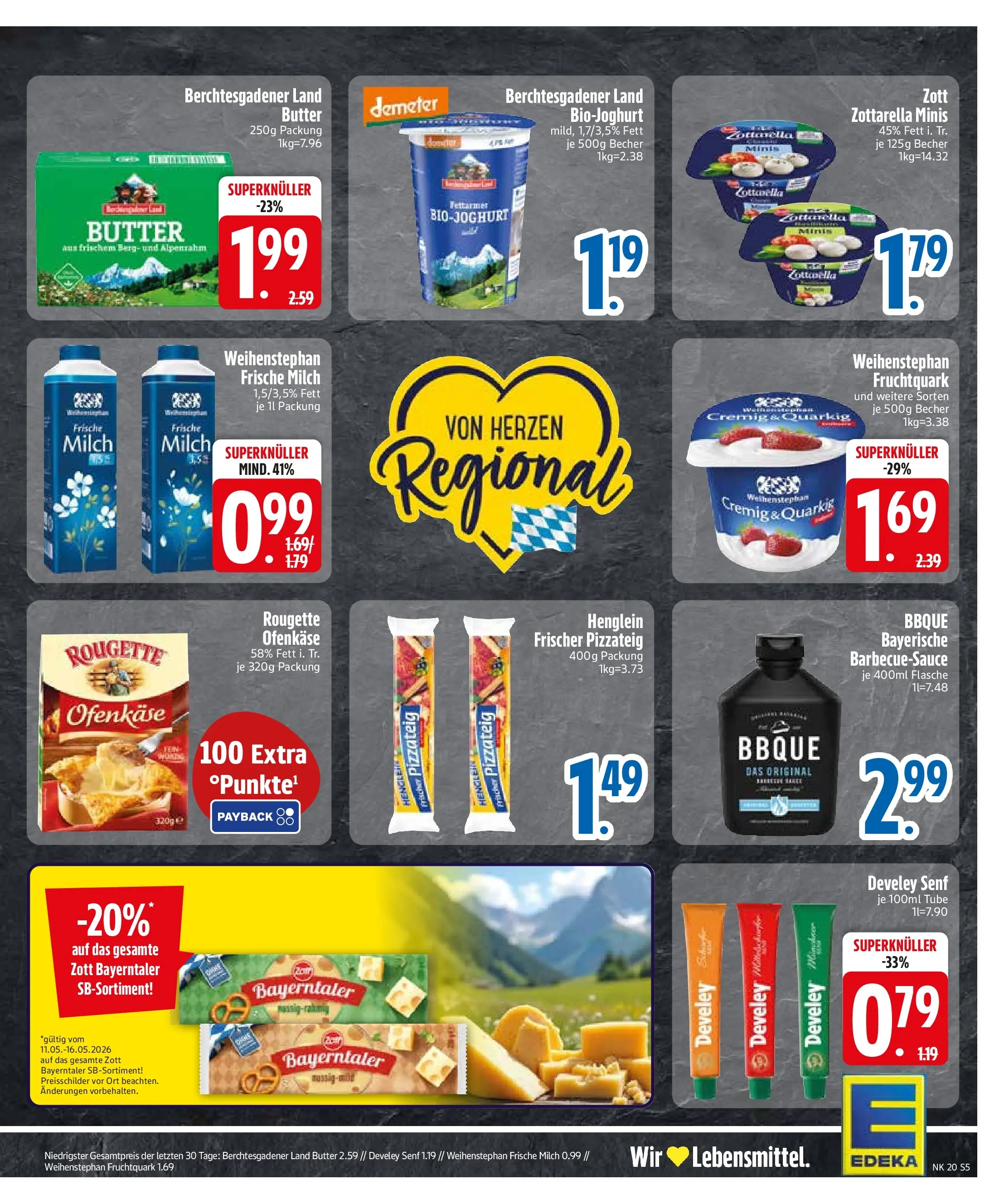 Edeka prospekt Neusäß-Steppach	 (ab 10.05.2026) » Angebote Online | Seite: 7 | Produkte: Quark, Butter, Rougette ofenkase, Pizza