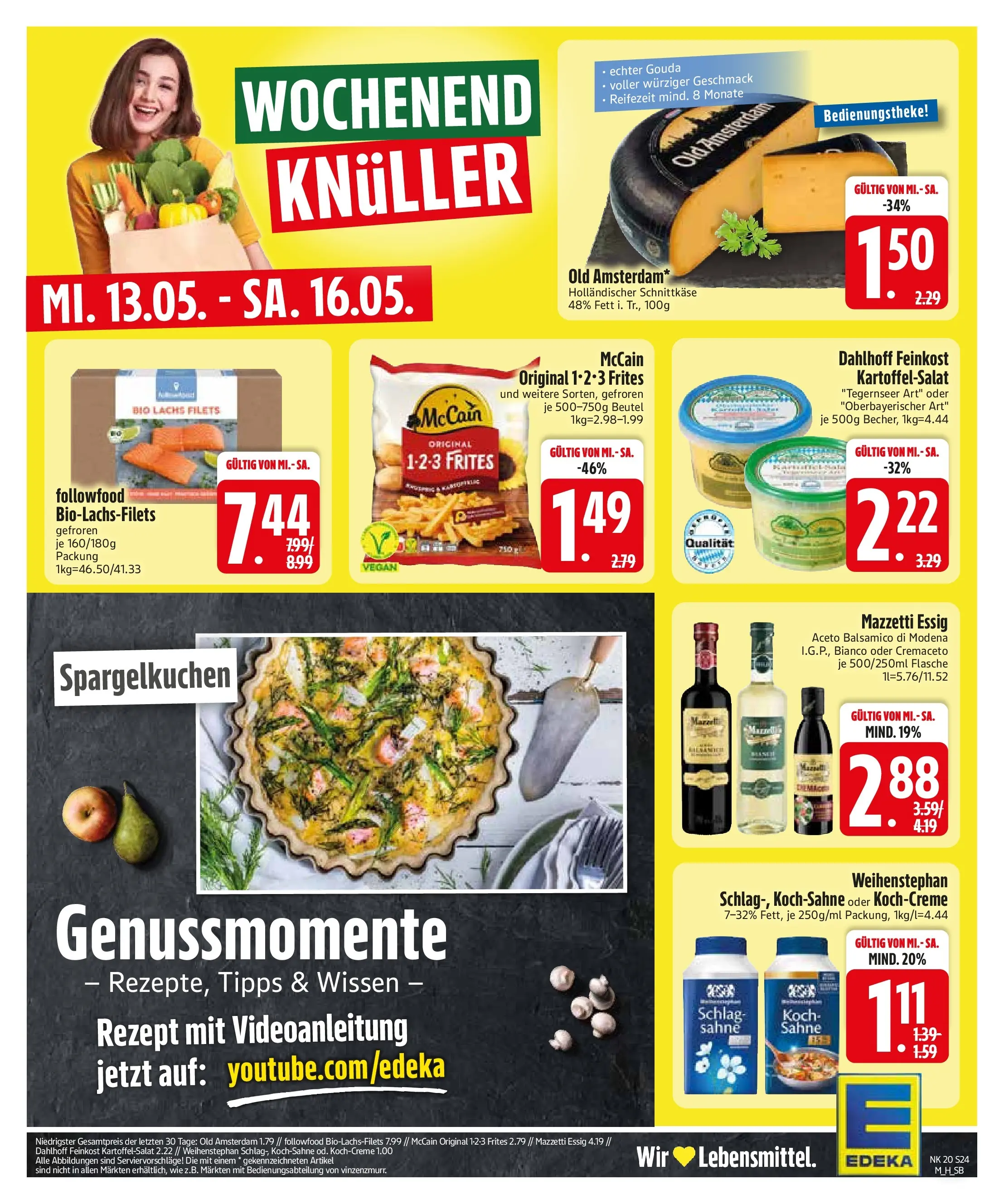 Edeka prospekt Murnau	 (ab 10.05.2026) » Angebote Online | Seite: 26 | Produkte: Essig, Gouda, Lachs, Sahne