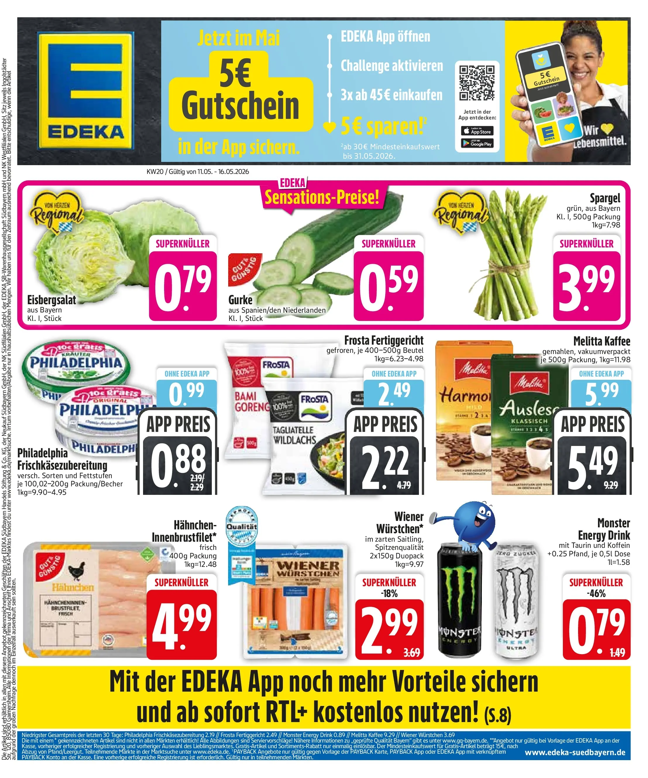 Edeka prospekt Bodenkirchen	 (ab 10.05.2026) » Angebote Online | Seite: 3 | Produkte: Melitta kaffee, Kaffee, Philadelphia, Spargel