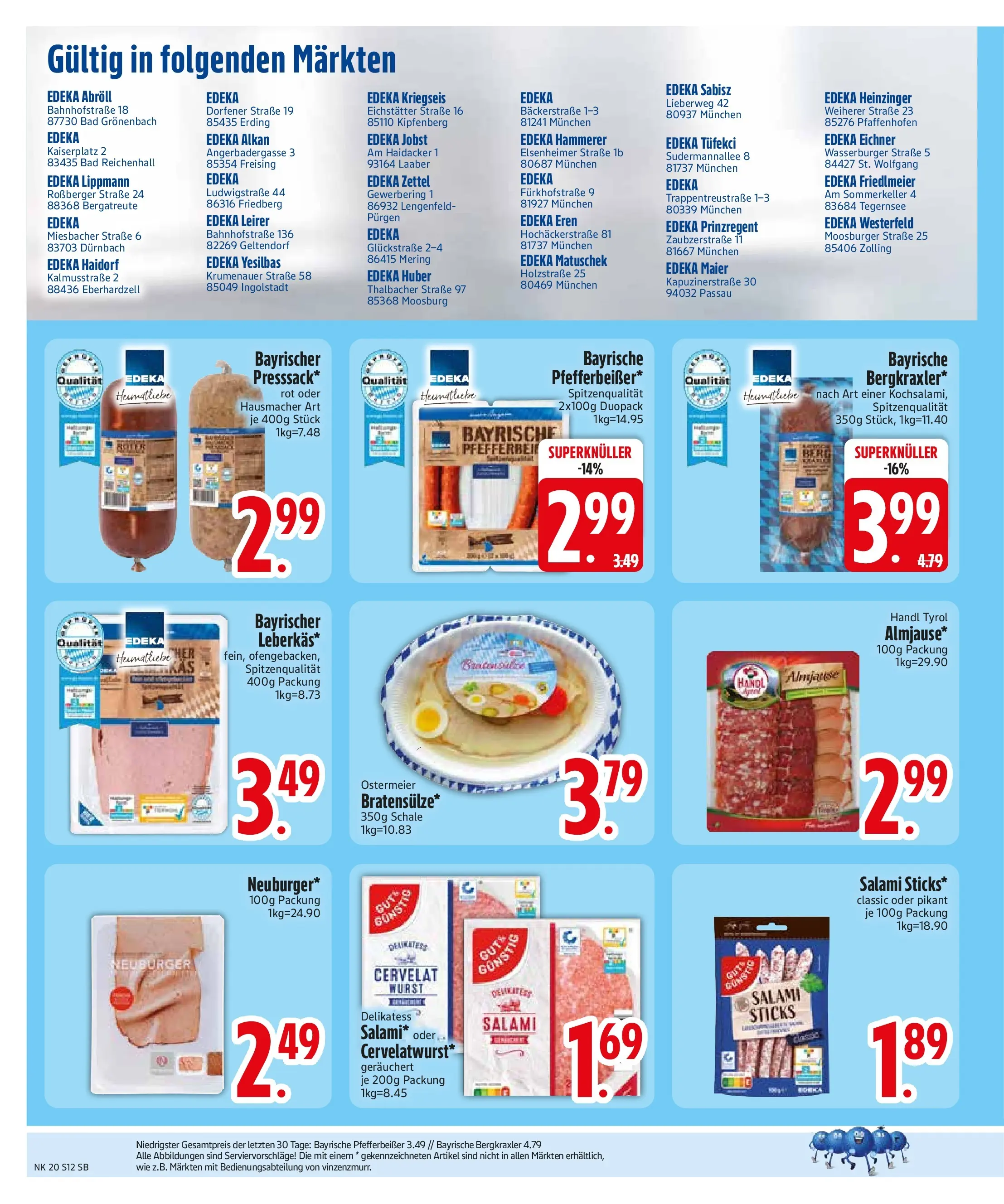 Edeka prospekt Bodenkirchen	 (ab 10.05.2026) » Angebote Online | Seite: 14 | Produkte: Bad, Wurst, Salami