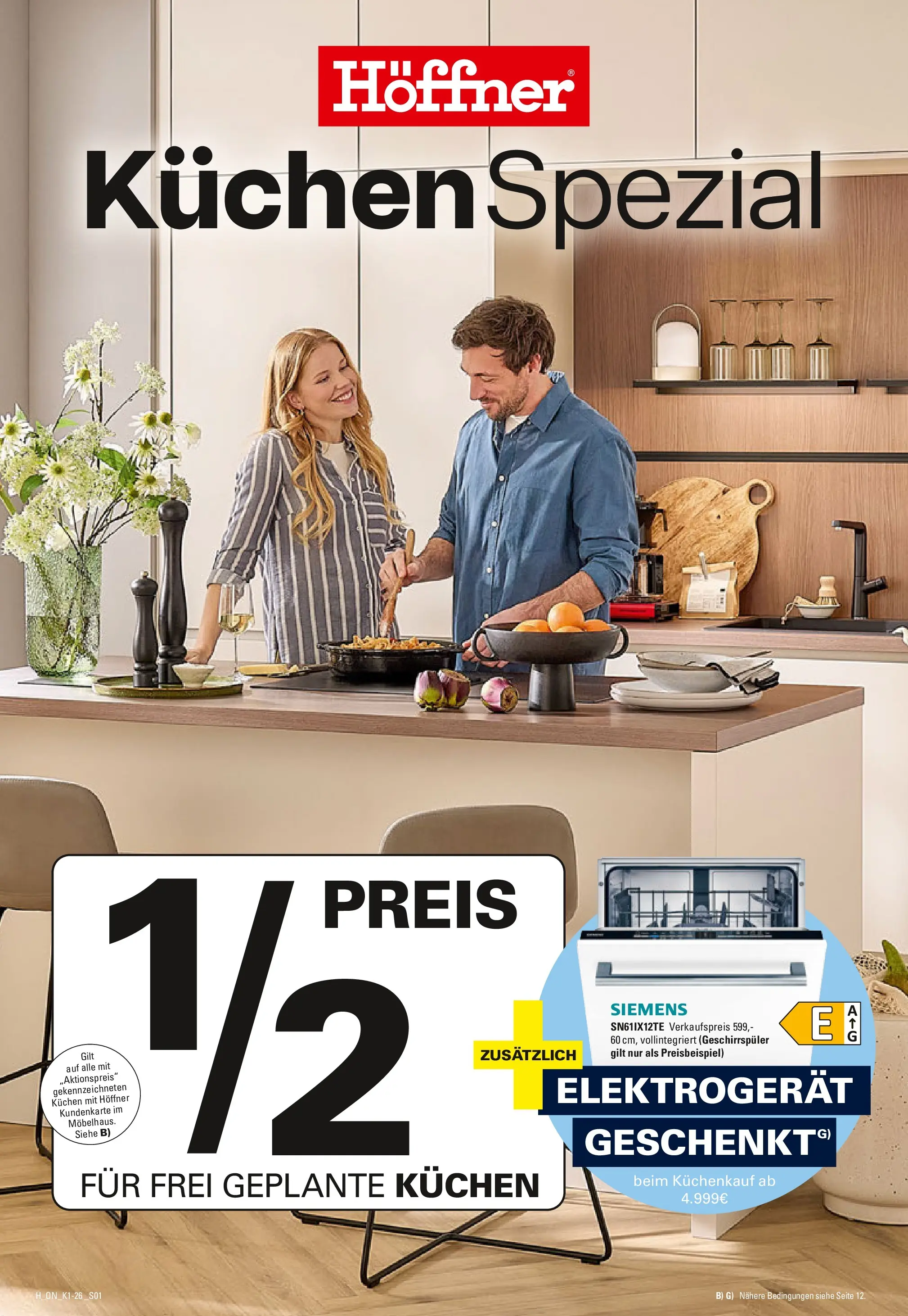 Höffner Prospekt Barsbüttel	 (ab 06.05.2026) zum Blättern | Seite: 1 | Produkte: Siemens, Geschirrspüler, Kuchen