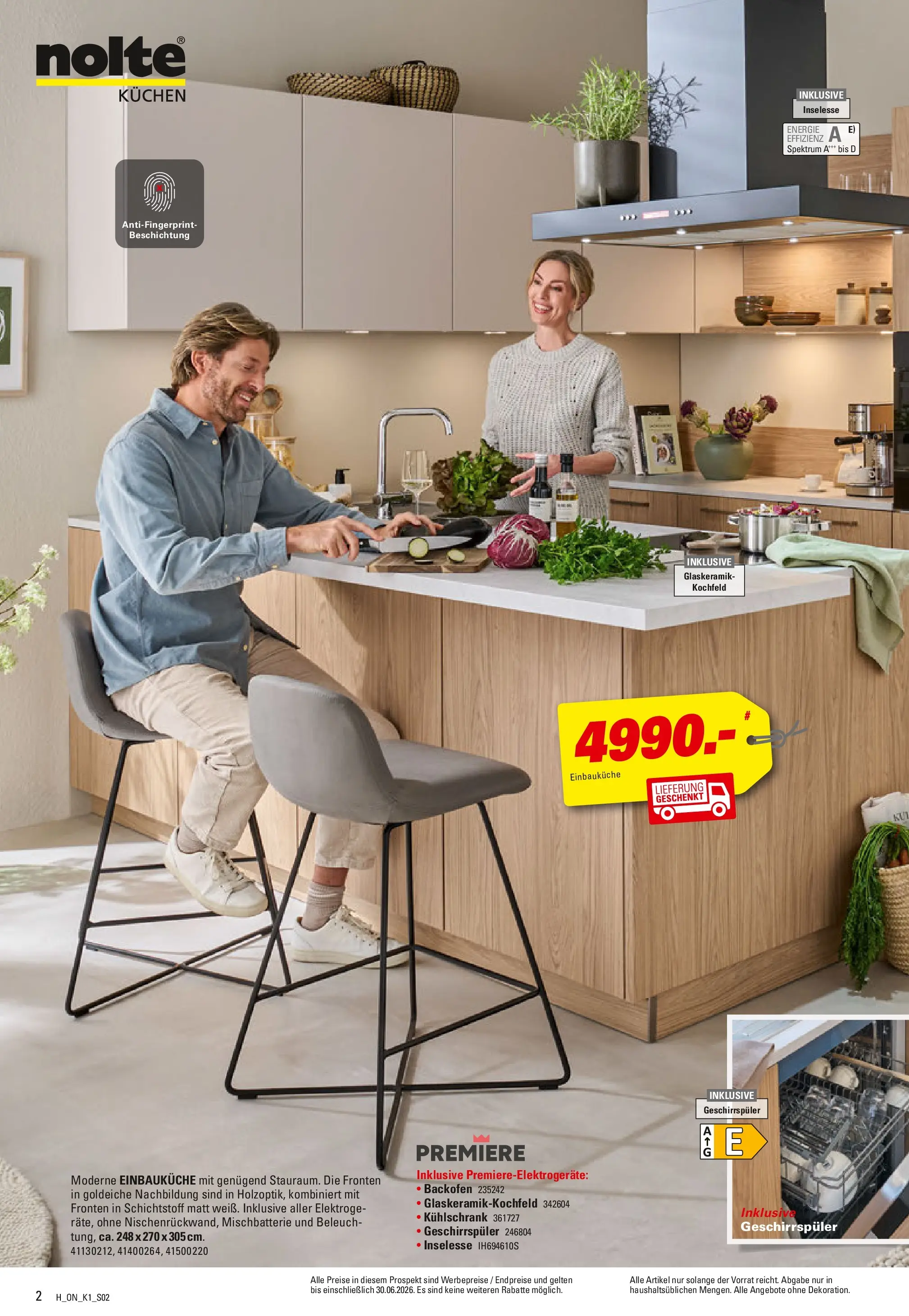 Höffner Prospekt Barsbüttel	 (ab 06.05.2026) zum Blättern | Seite: 2 | Produkte: Einbauküche, Kühlschrank, Kochfeld, Backofen