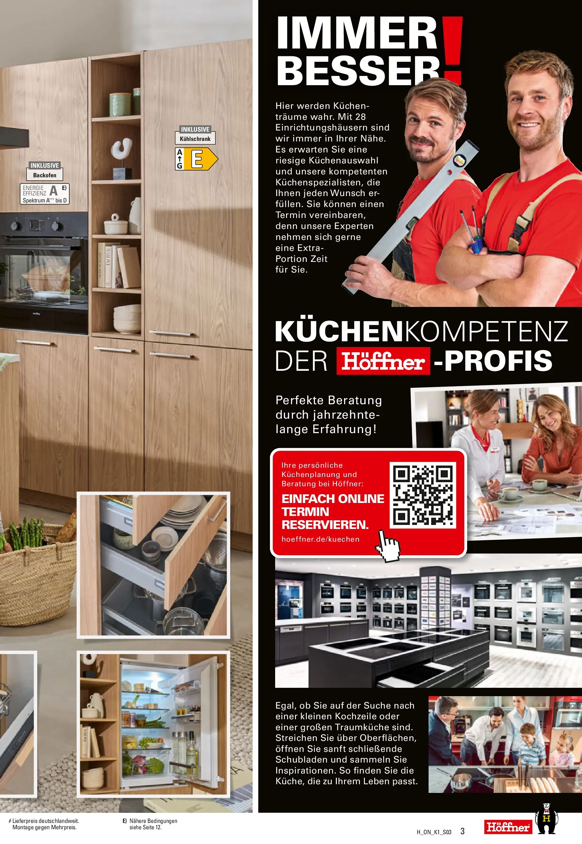 Höffner Prospekt Barsbüttel	 (ab 06.05.2026) zum Blättern | Seite: 3 | Produkte: Kühlschrank, Backofen, Kuchen