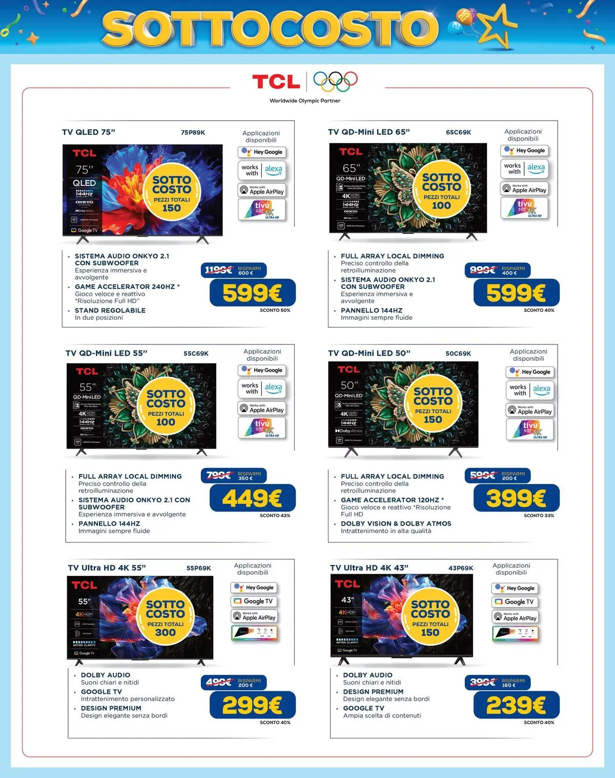 Nuovo Euronics - SottoCosto dal 07/05/2026 > offerte anteprima 🛍️ | Pagina: 8 | Prodotti: TV, Audio, Gioco