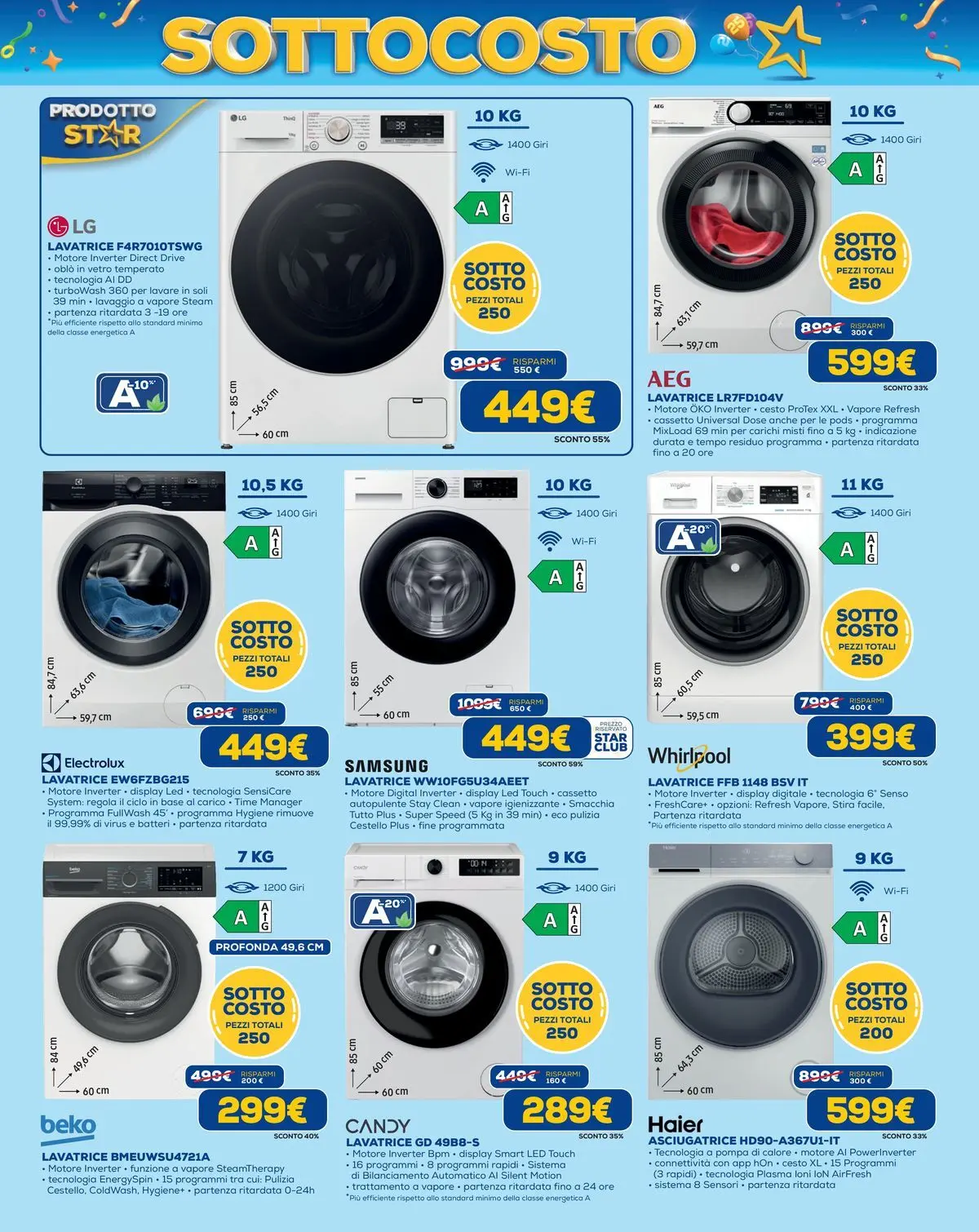 Nuovo Euronics - SottoCosto dal 07/05/2026 > offerte anteprima 🛍️ | Pagina: 11 | Prodotti: Lavatrice, Asciugatrice, Samsung