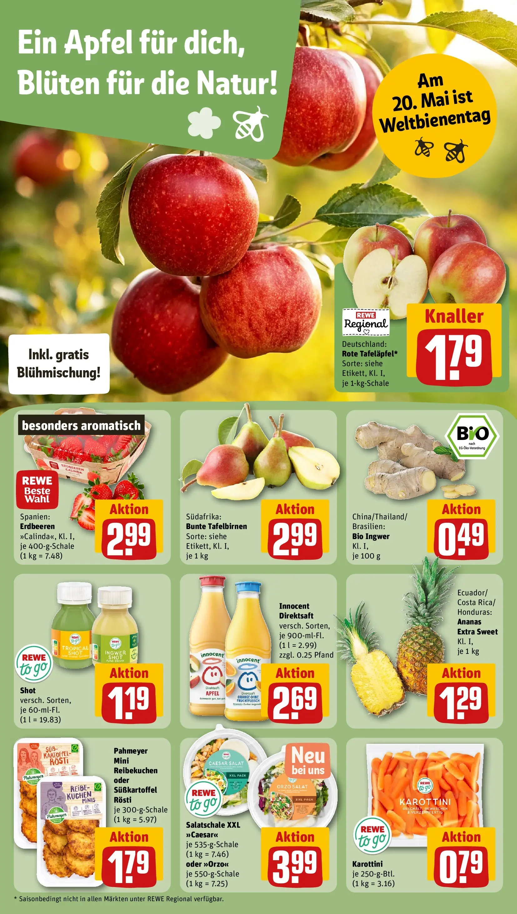REWE Prospekt ab 10.05.2026 zum Blättern » Angebote | Seite: 8 | Produkte: Ananas, Kuchen, Erdbeeren, Salat
