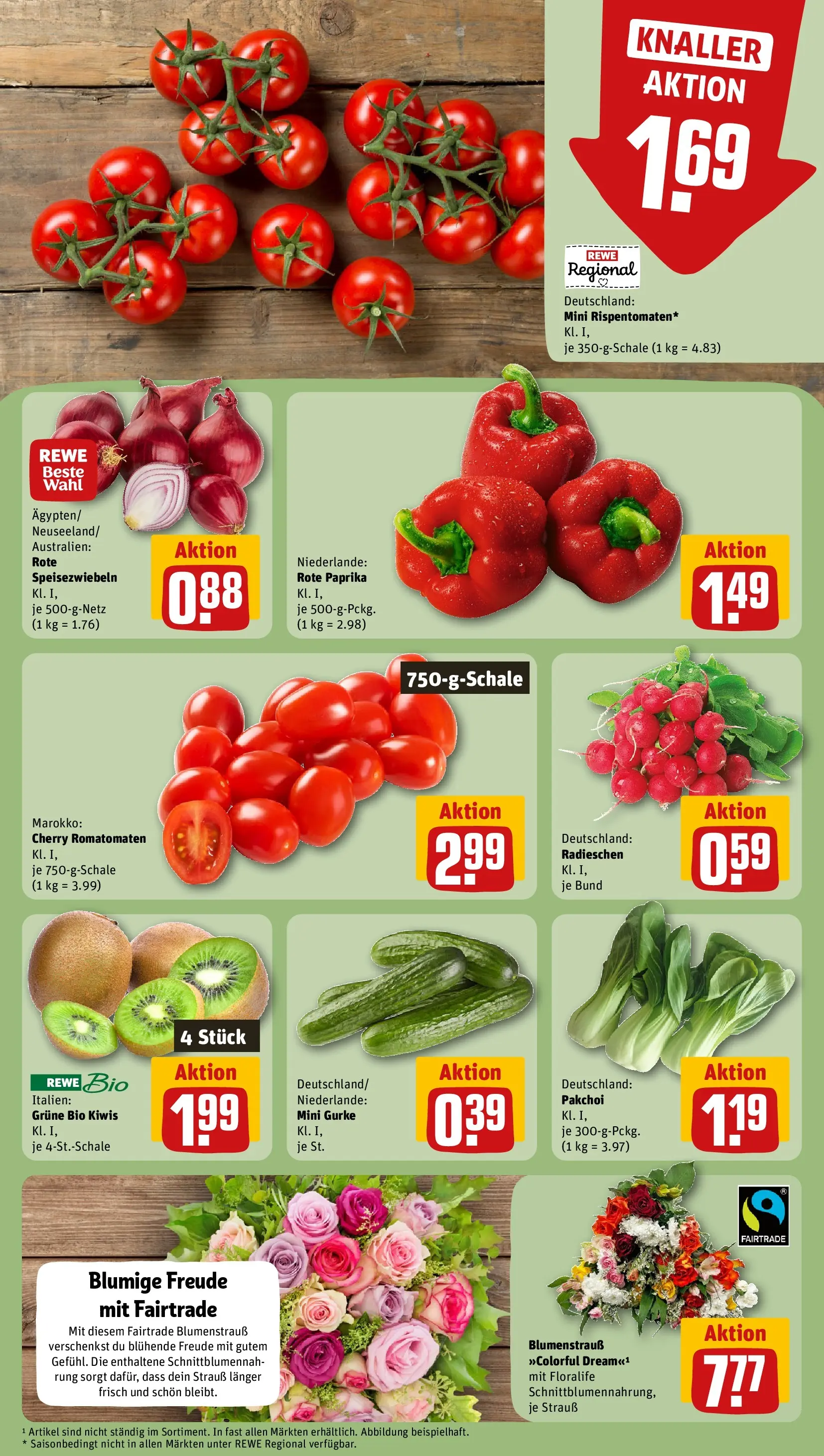 REWE Prospekt ab 10.05.2026 zum Blättern » Angebote | Seite: 9 | Produkte: Paprika, Kiwi