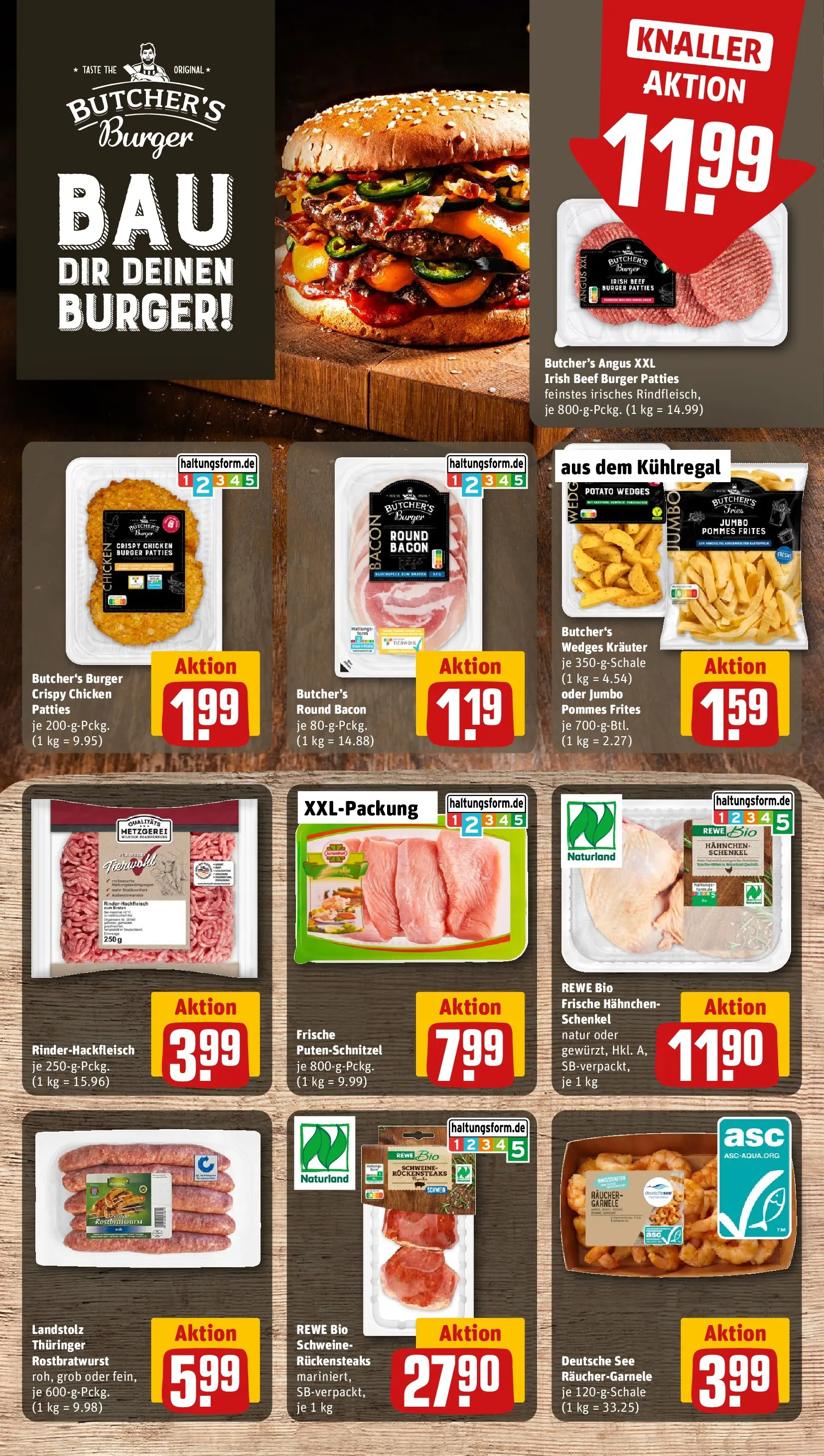 REWE Prospekt ab 10.05.2026 zum Blättern » Angebote | Seite: 10 | Produkte: Hahnchen, Pommes, Burger, Pommes frites