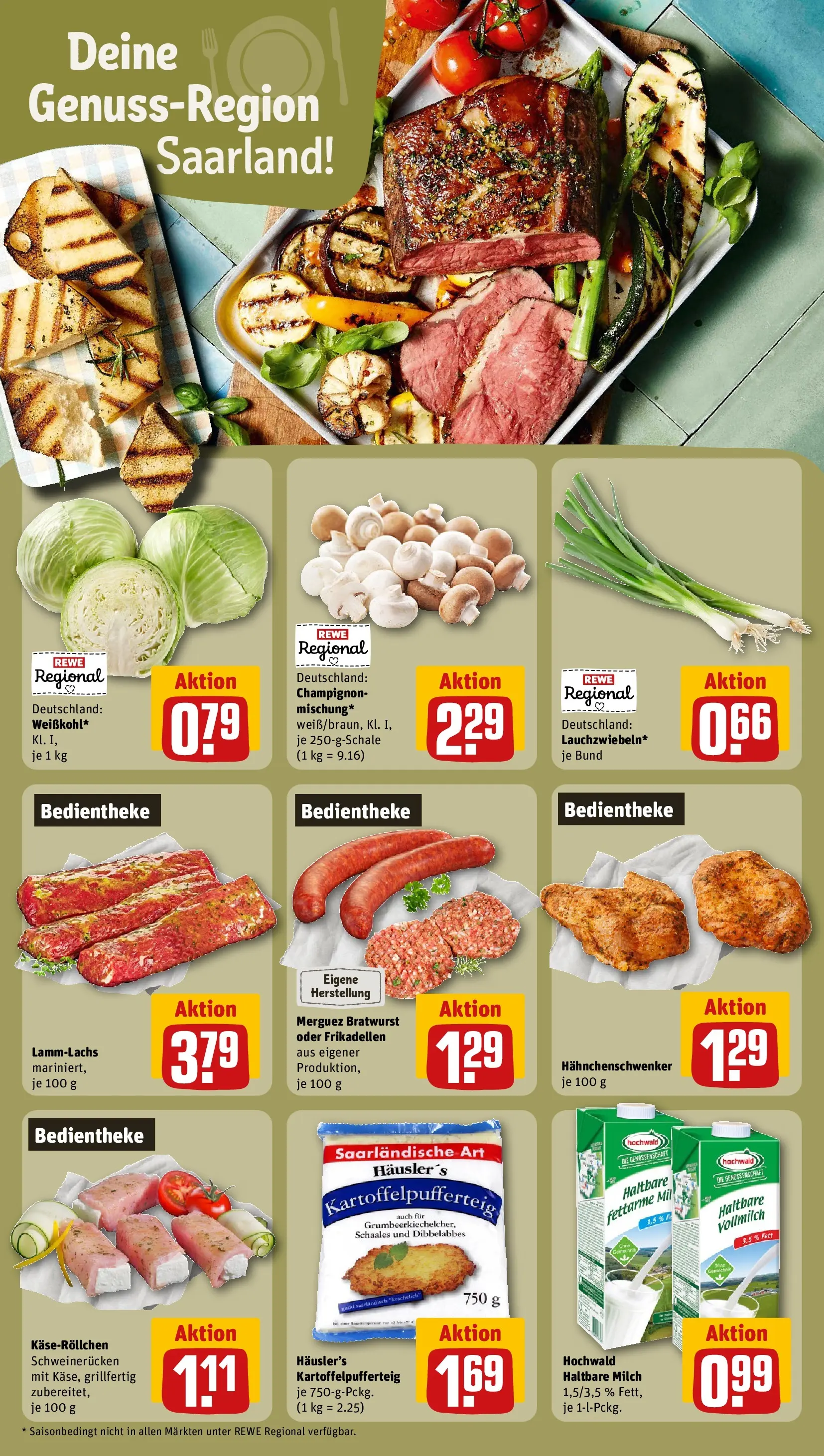REWE Prospekt ab 10.05.2026 zum Blättern » Angebote | Seite: 20 | Produkte: Mozzarella, Bratwurst, Steak, Fleisch