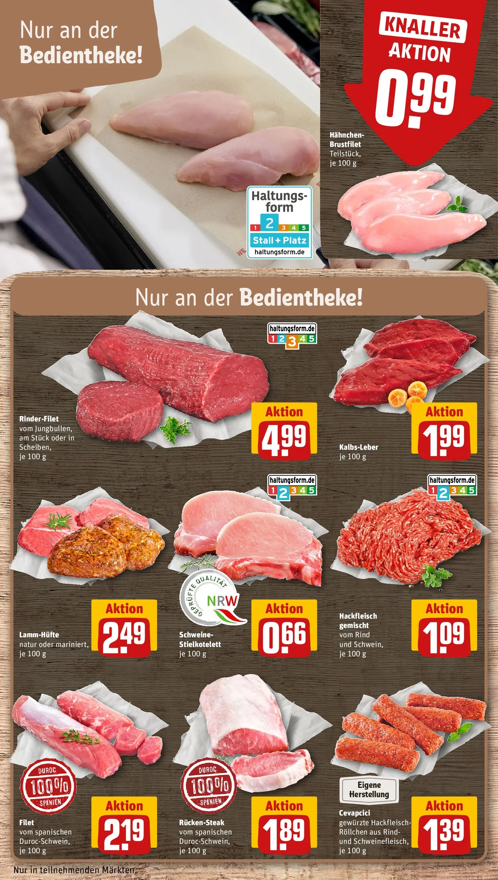 REWE Prospekt ab 10.05.2026 zum Blättern » Angebote | Seite: 12 | Produkte: Cevapcici, Kalbsleber, Steak, Hackfleisch