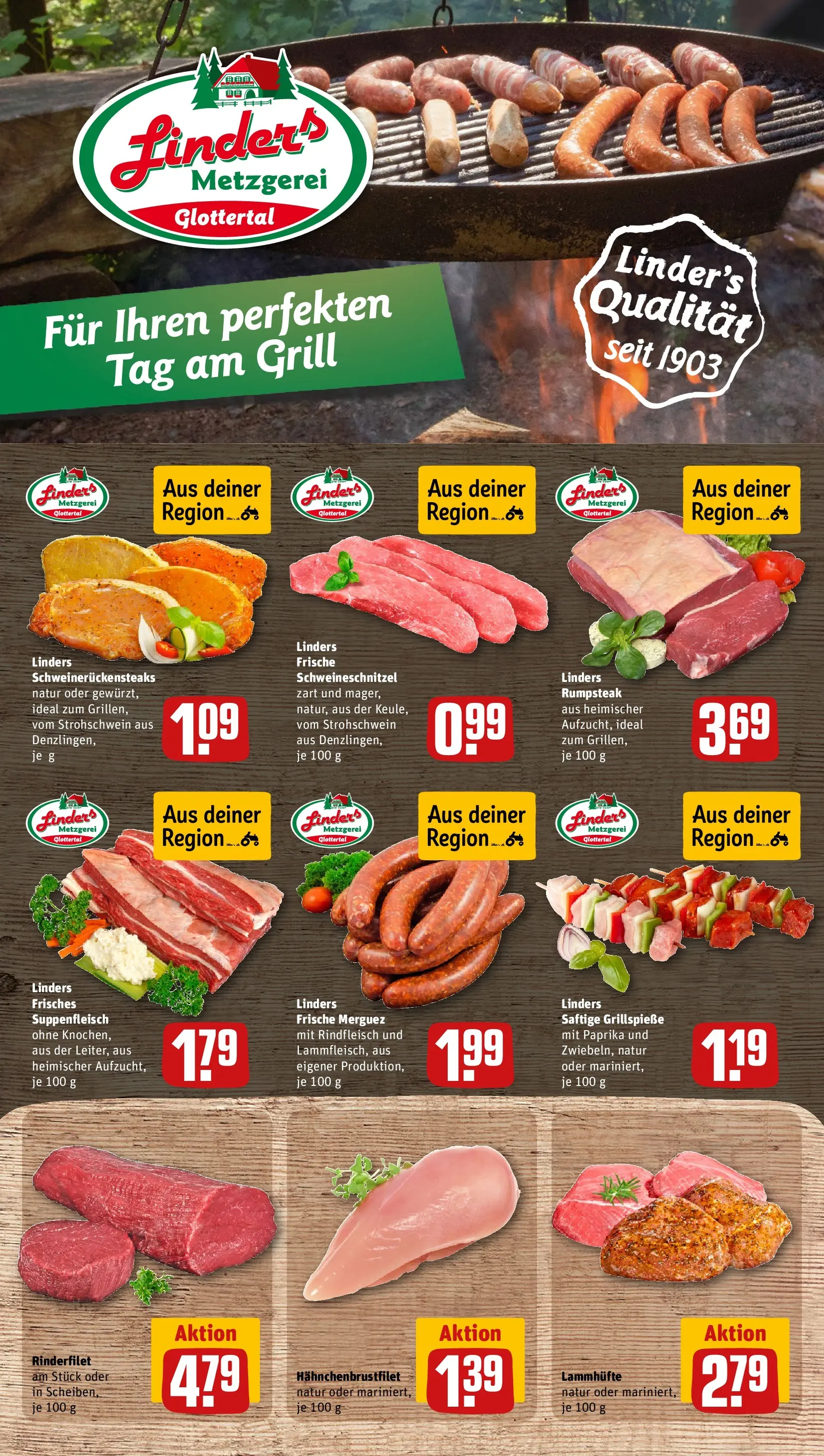 REWE Prospekt ab 10.05.2026 zum Blättern » Angebote | Seite: 10 | Produkte: Rumpsteak, Grill, Rinderfilet, Rindfleisch