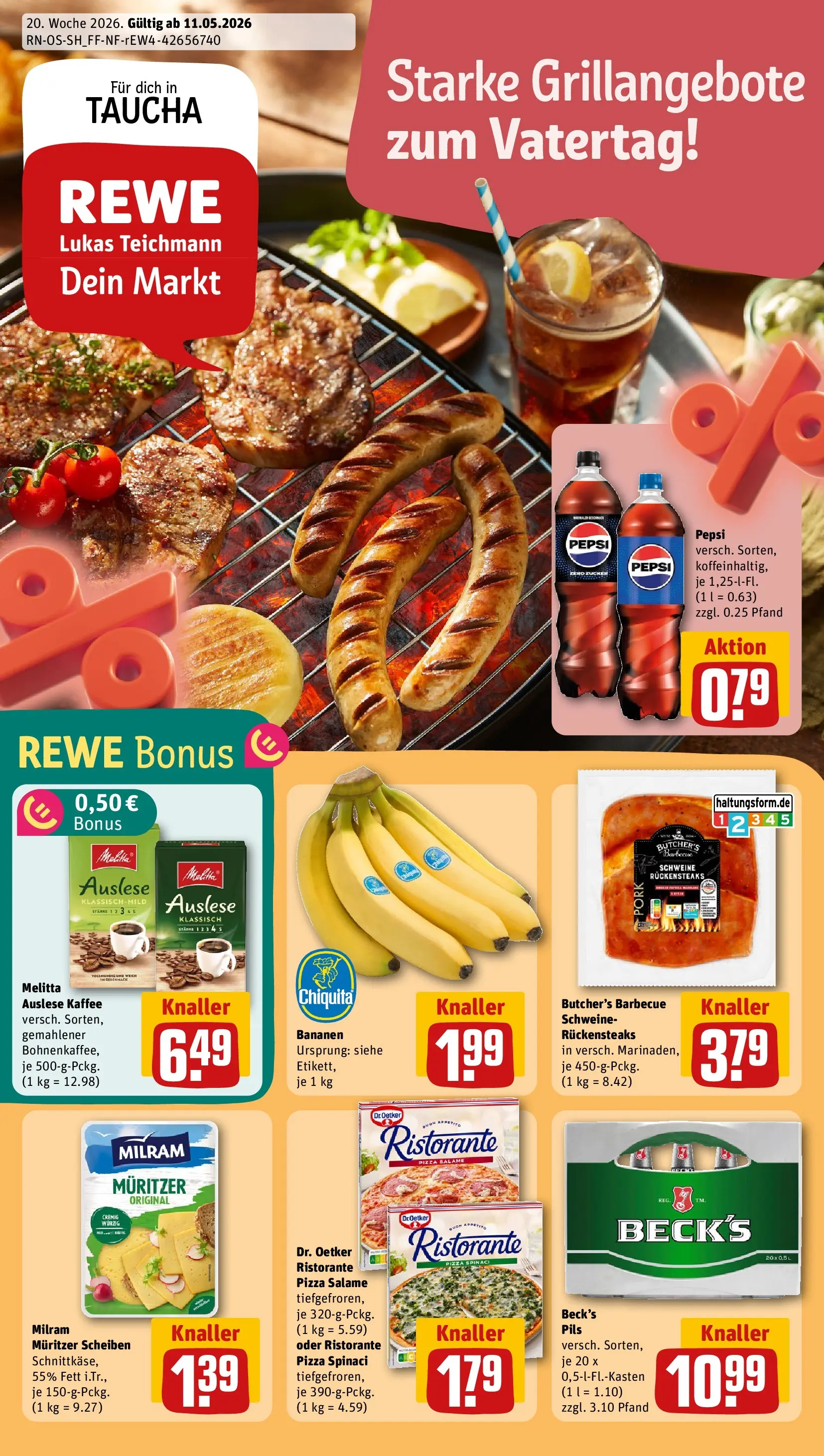 REWE Prospekt ab 10.05.2026 zum Blättern » Angebote | Seite: 5 | Produkte: Hahnchen, Rum, Spargel, Wurst