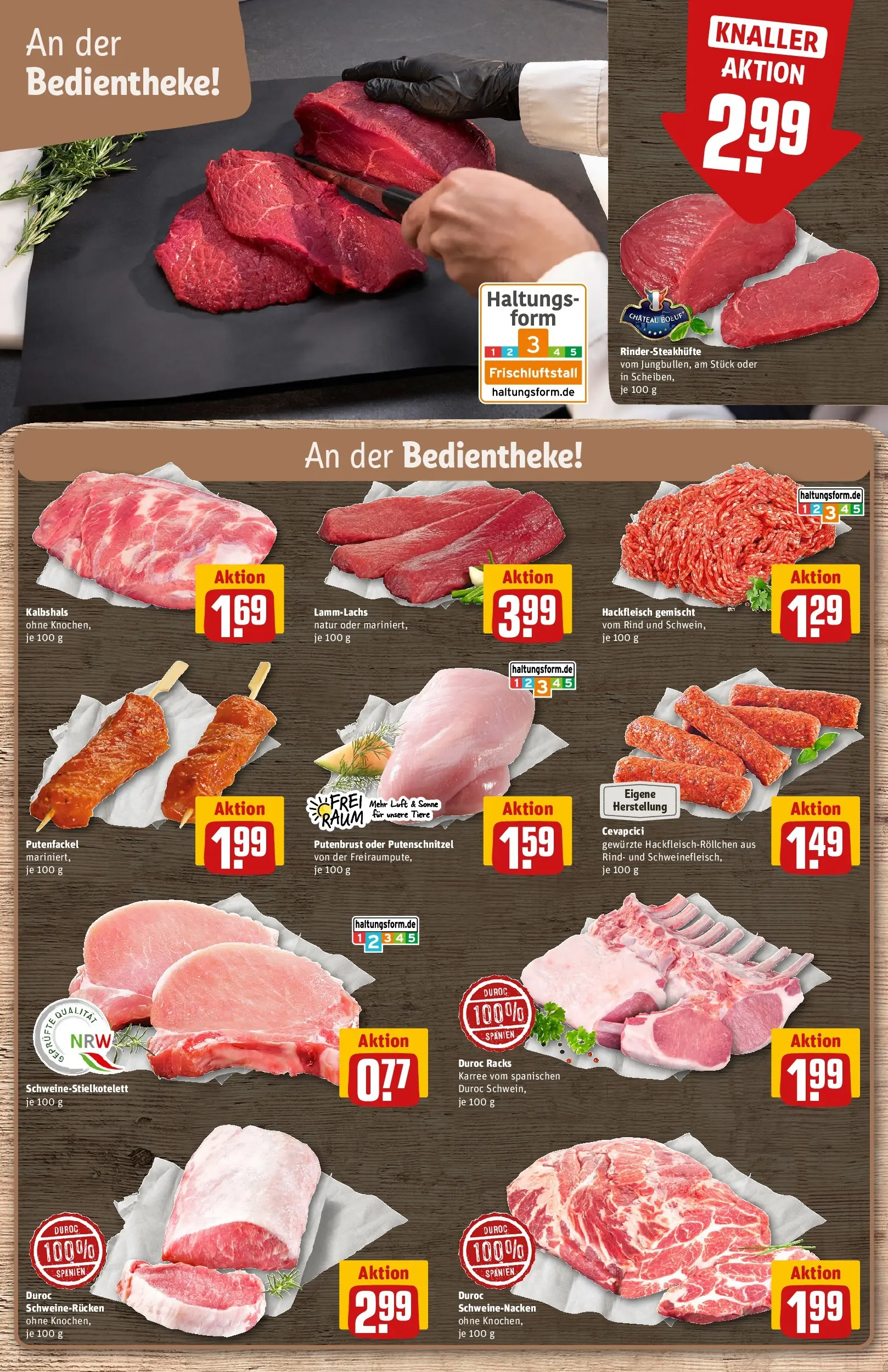 REWE Prospekt ab 10.05.2026 zum Blättern » Angebote | Seite: 11 | Produkte: Schweinenacken, Putenschnitzel, Schweinerucken, Hackfleisch