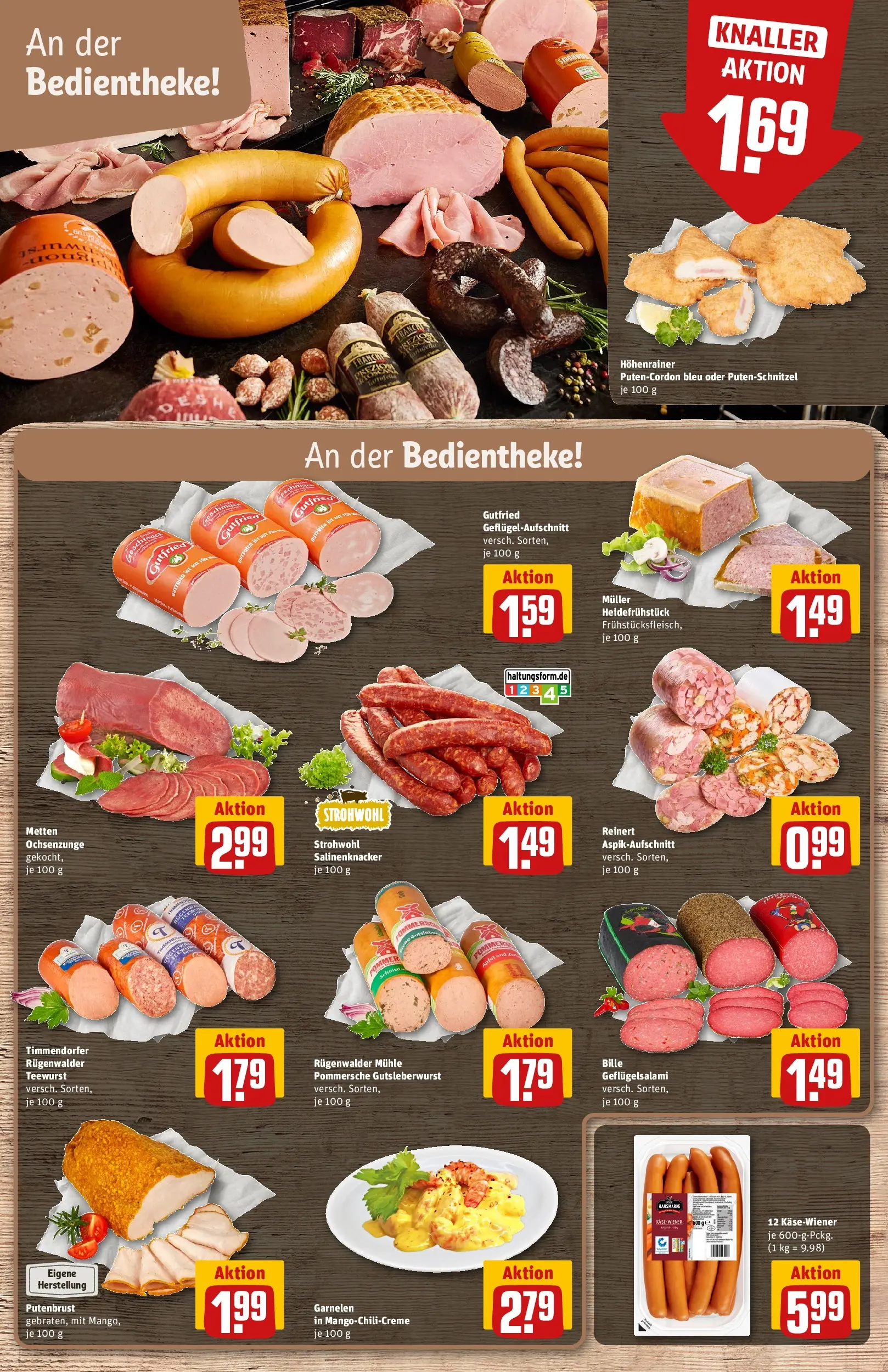 REWE Prospekt ab 10.05.2026 zum Blättern » Angebote | Seite: 12 | Produkte: Mühle, Pommes, Garnelen, Putenschnitzel