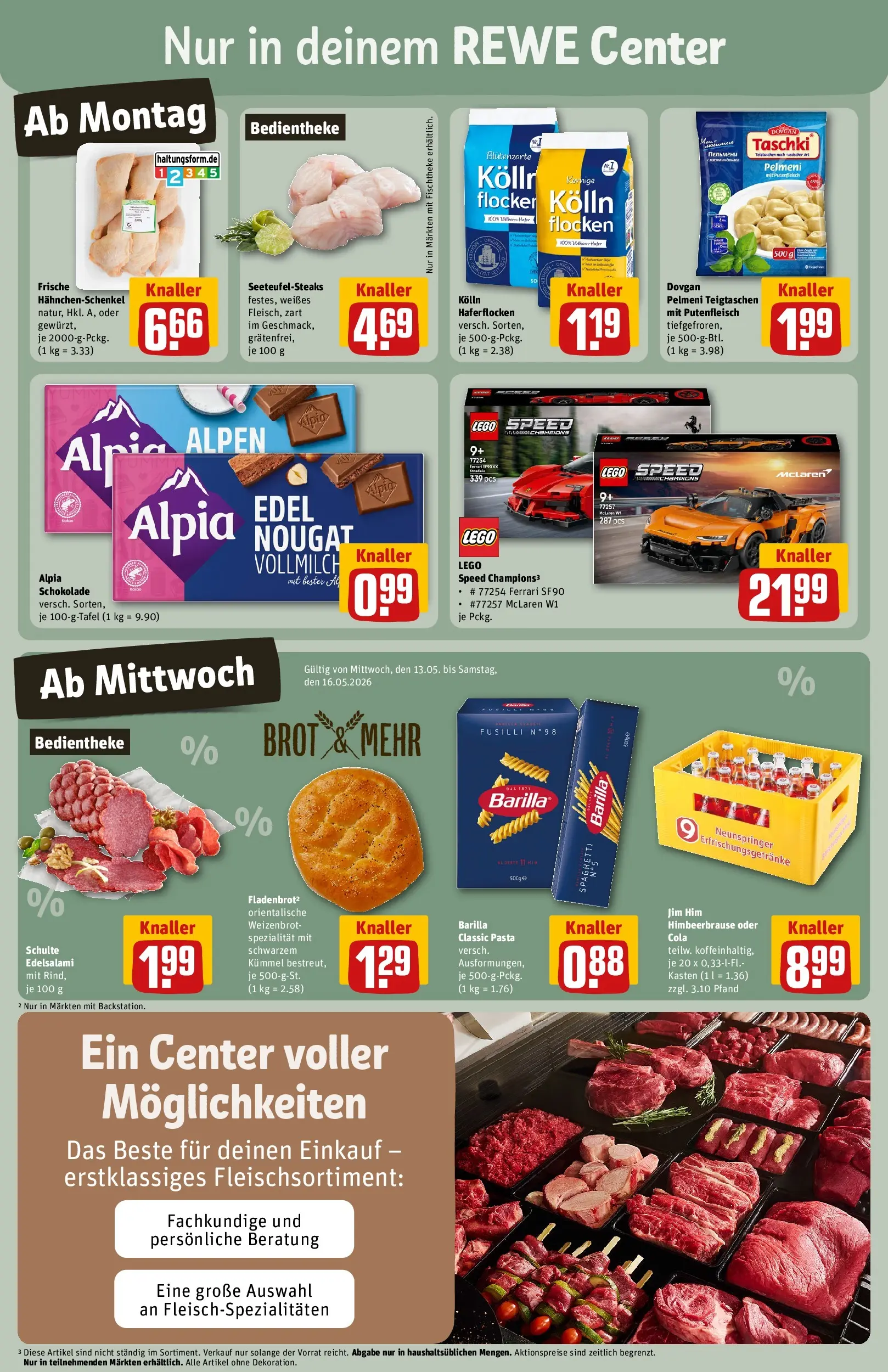 REWE Prospekt ab 10.05.2026 zum Blättern » Angebote | Seite: 3 | Produkte: Kolln haferflocken, Cola, Schokolade, Brot