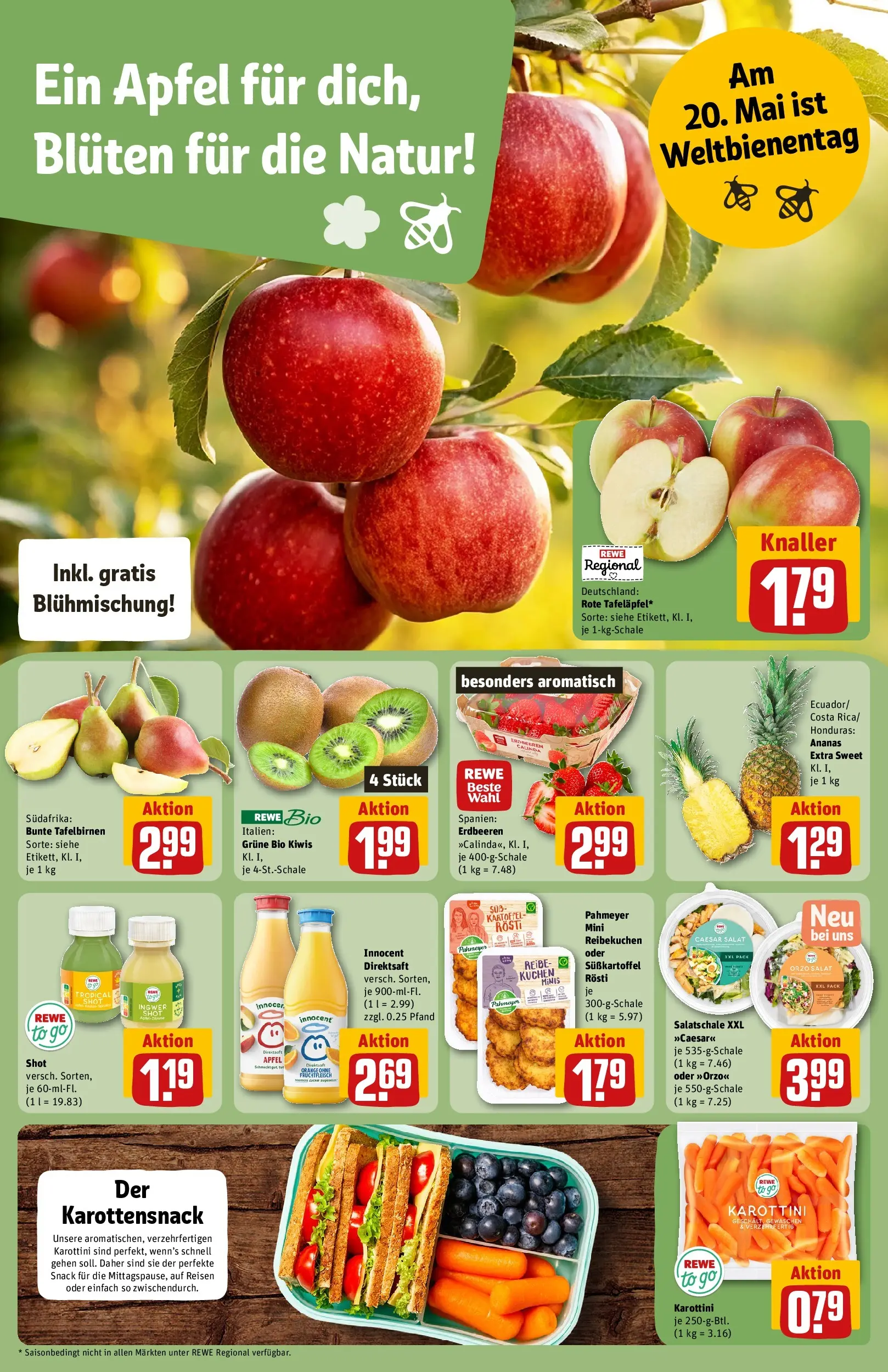 REWE Prospekt ab 10.05.2026 zum Blättern » Angebote | Seite: 8 | Produkte: Äpfel, Ananas, Kuchen, Kiwi