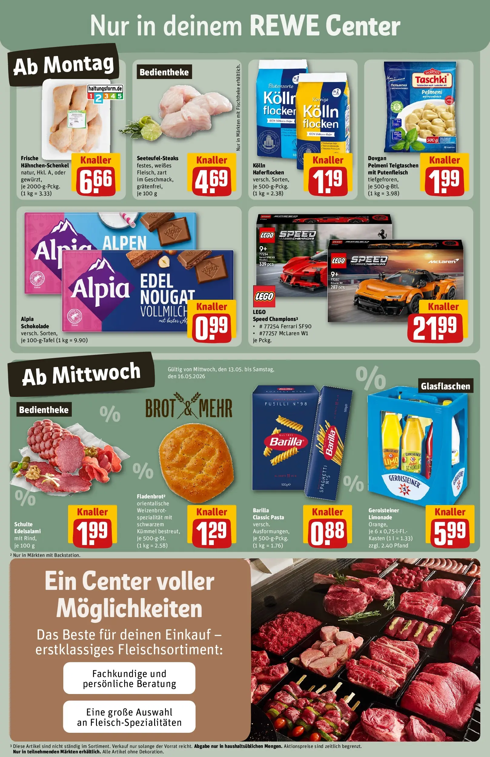 REWE Prospekt ab 10.05.2026 zum Blättern » Angebote | Seite: 3 | Produkte: Kolln haferflocken, Brot, Salami, Flocken