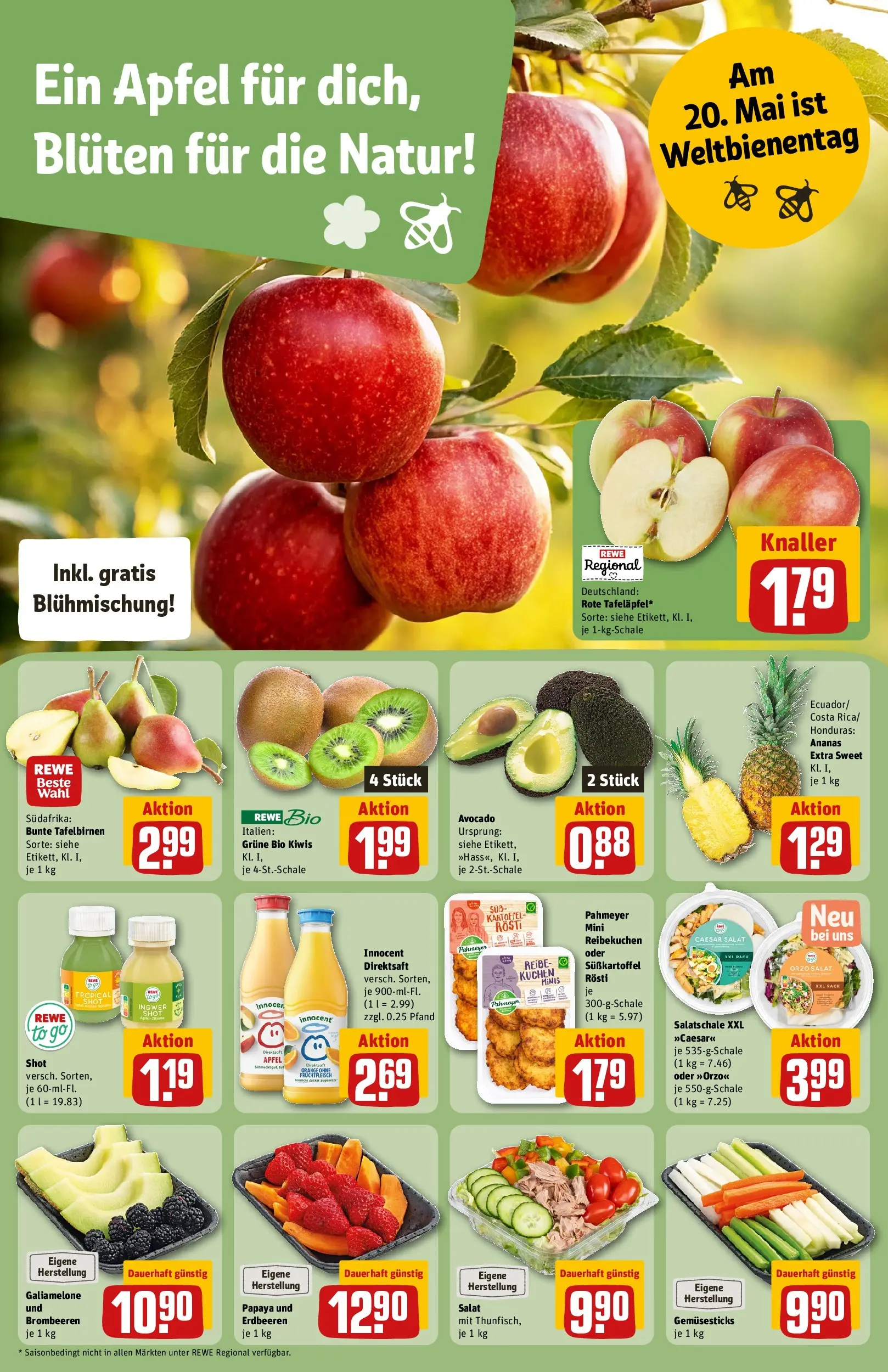 REWE Prospekt ab 10.05.2026 zum Blättern » Angebote | Seite: 10 | Produkte: Hahnchen, Pommes, Pommes frites, Rindfleisch