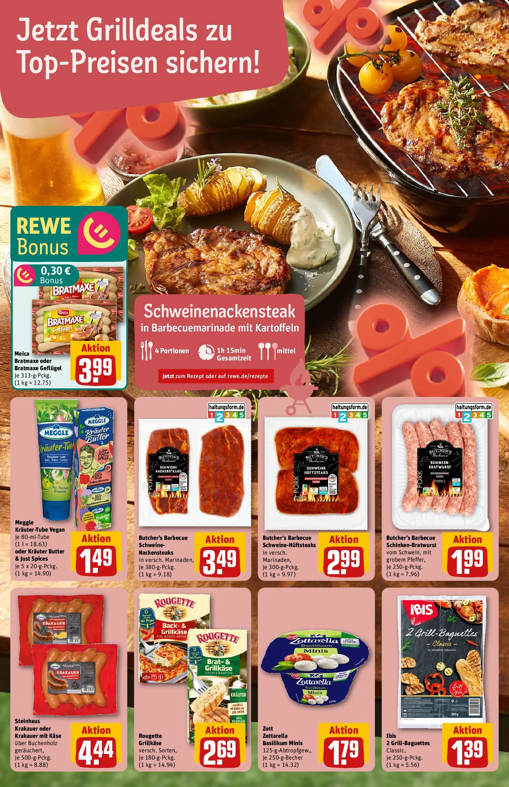 REWE Prospekt ab 10.05.2026 zum Blättern » Angebote | Seite: 4 | Produkte: Käse, Bratwurst, Meica, Kartoffeln