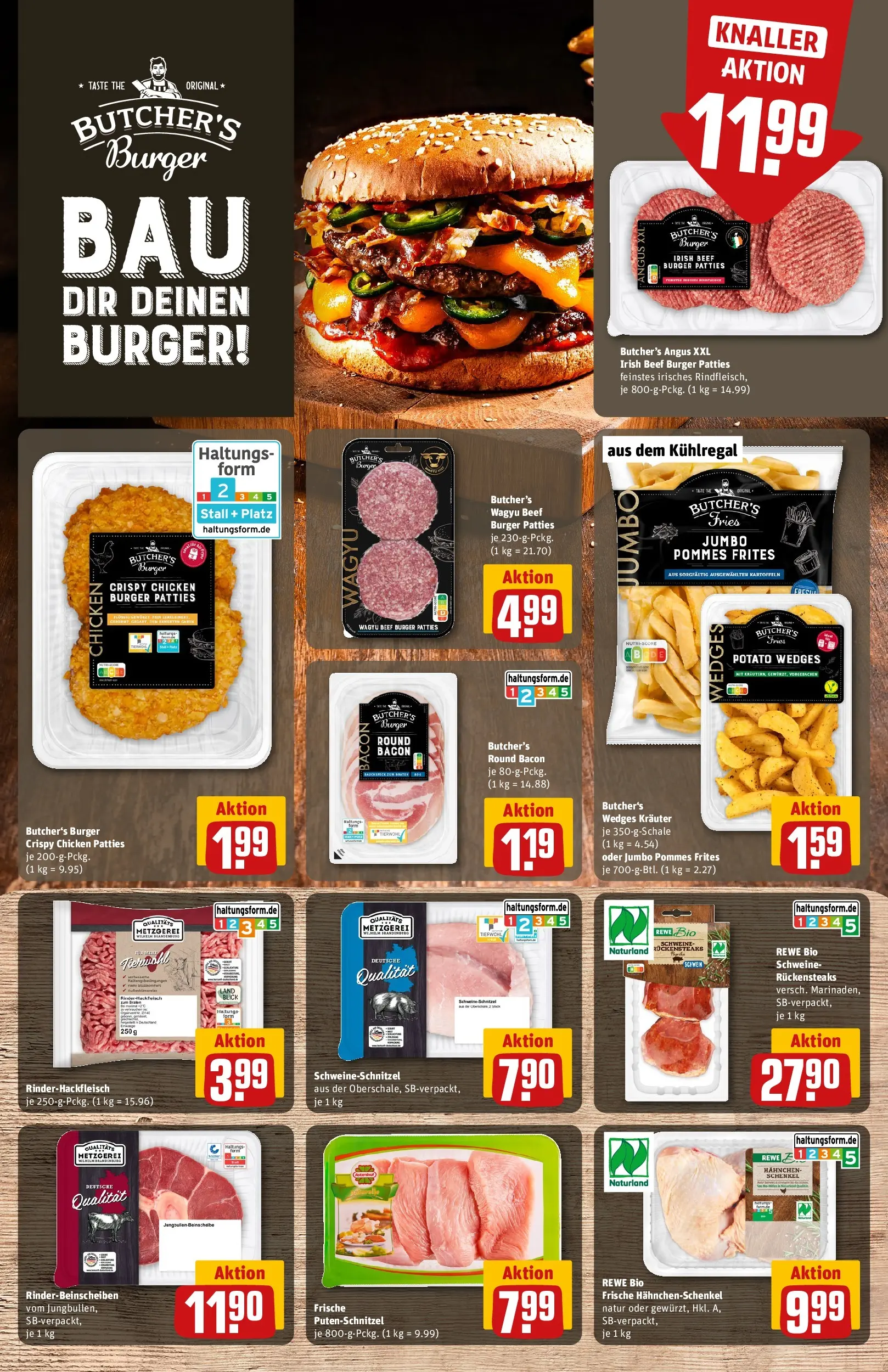 REWE Prospekt ab 10.05.2026 zum Blättern » Angebote | Seite: 10 | Produkte: Pommes, Burger, Pommes frites, Hackfleisch
