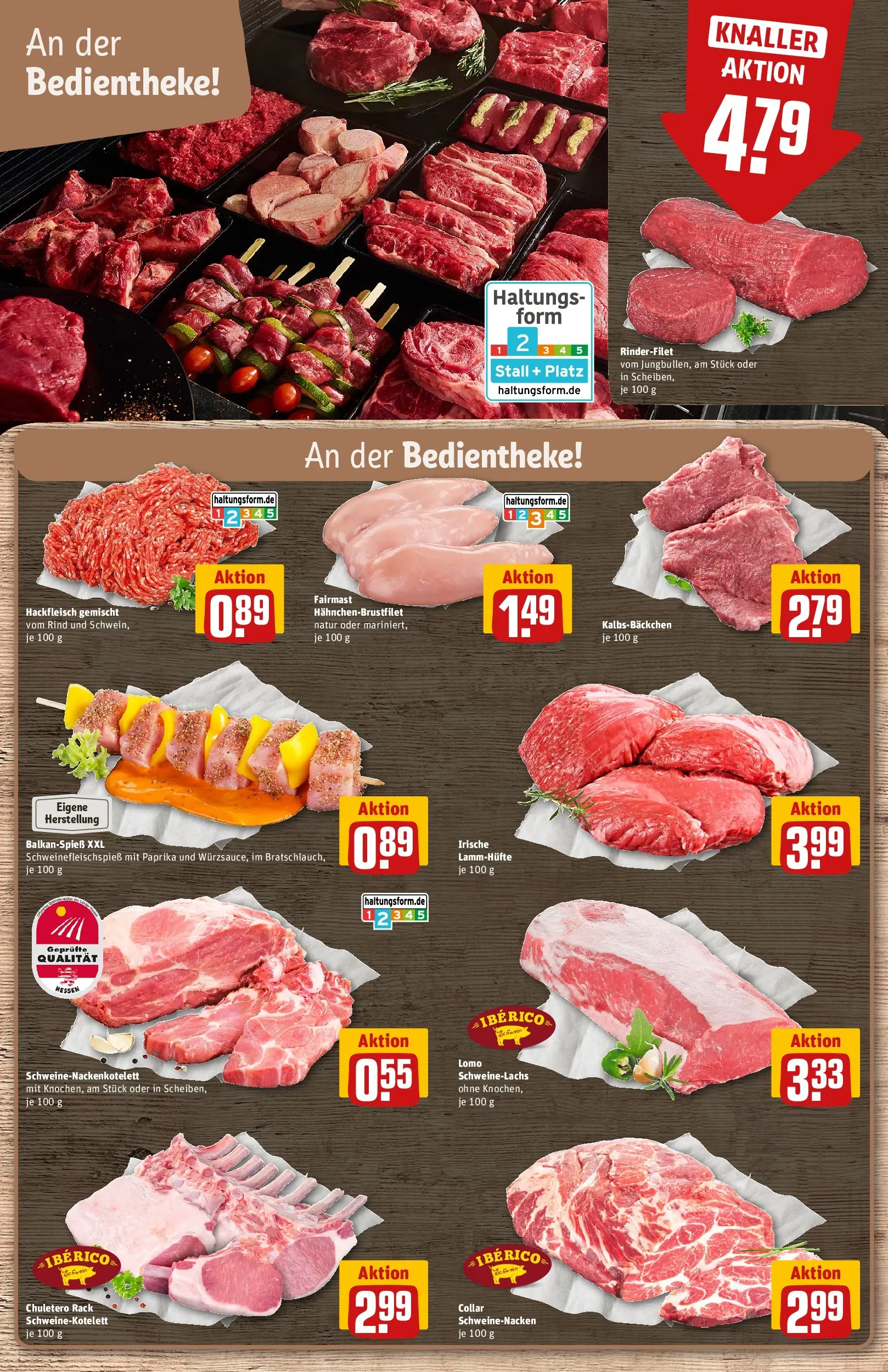 REWE Prospekt ab 10.05.2026 zum Blättern » Angebote | Seite: 11 | Produkte: Rinderfilet, Schweinenacken, Paprika, Hackfleisch
