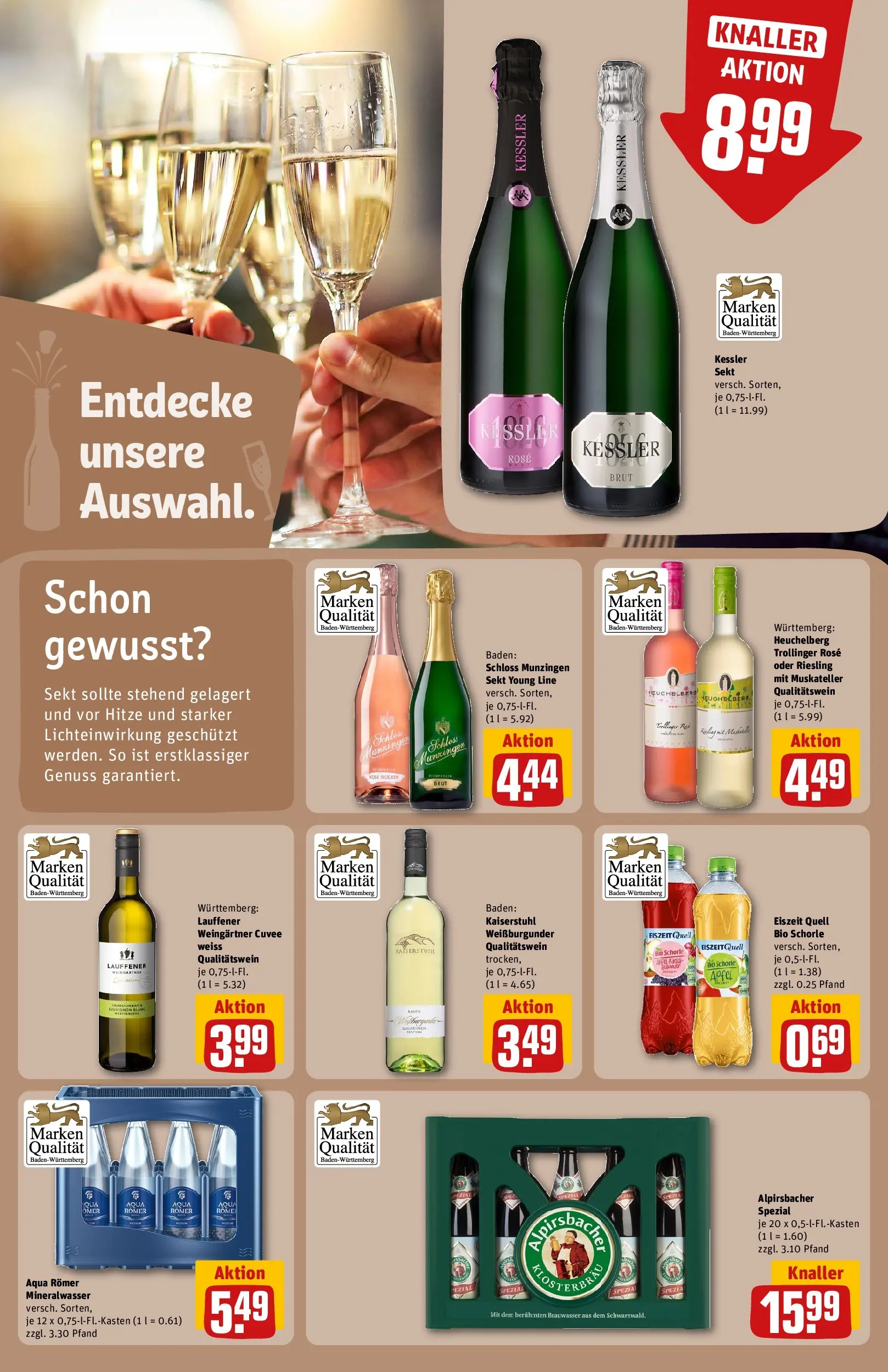 REWE Prospekt ab 10.05.2026 zum Blättern » Angebote | Seite: 19 | Produkte: Sekt, Äpfel, Mineralwasser