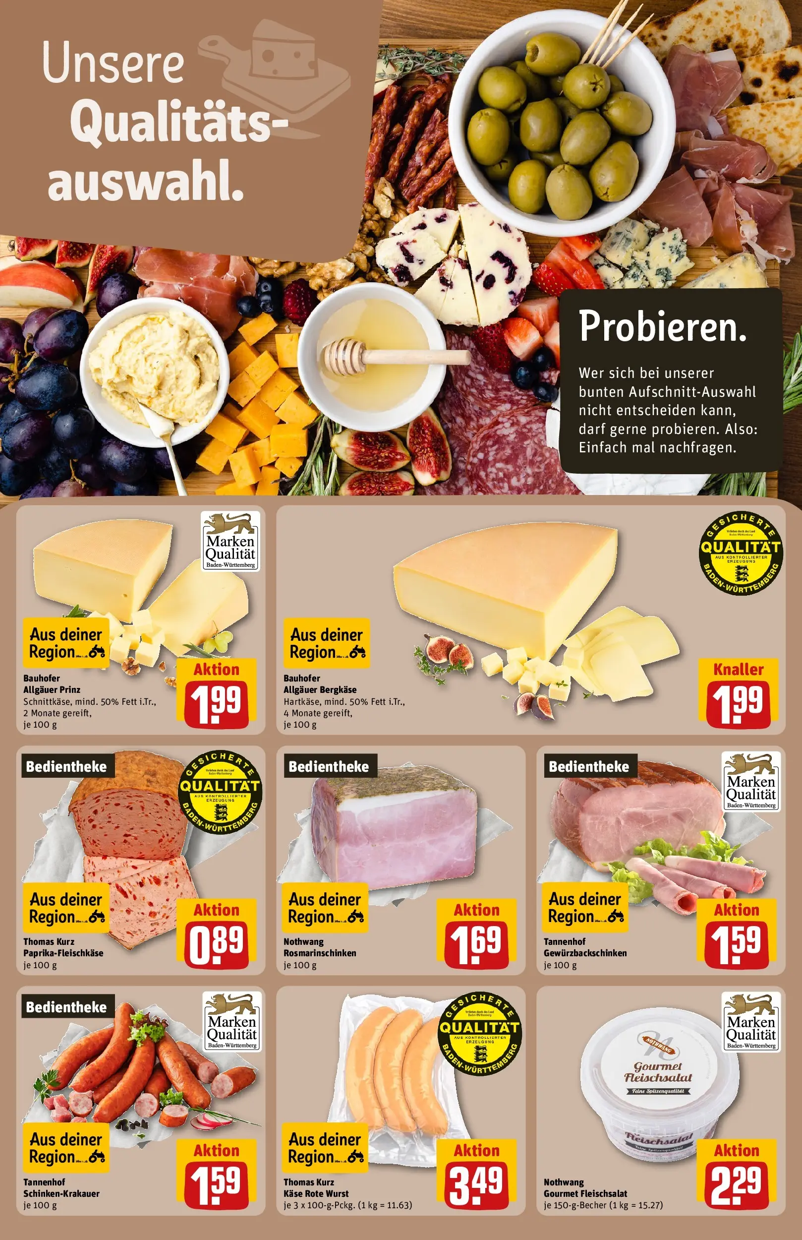 REWE Prospekt ab 10.05.2026 zum Blättern » Angebote | Seite: 21 | Produkte: Käse, Wurst