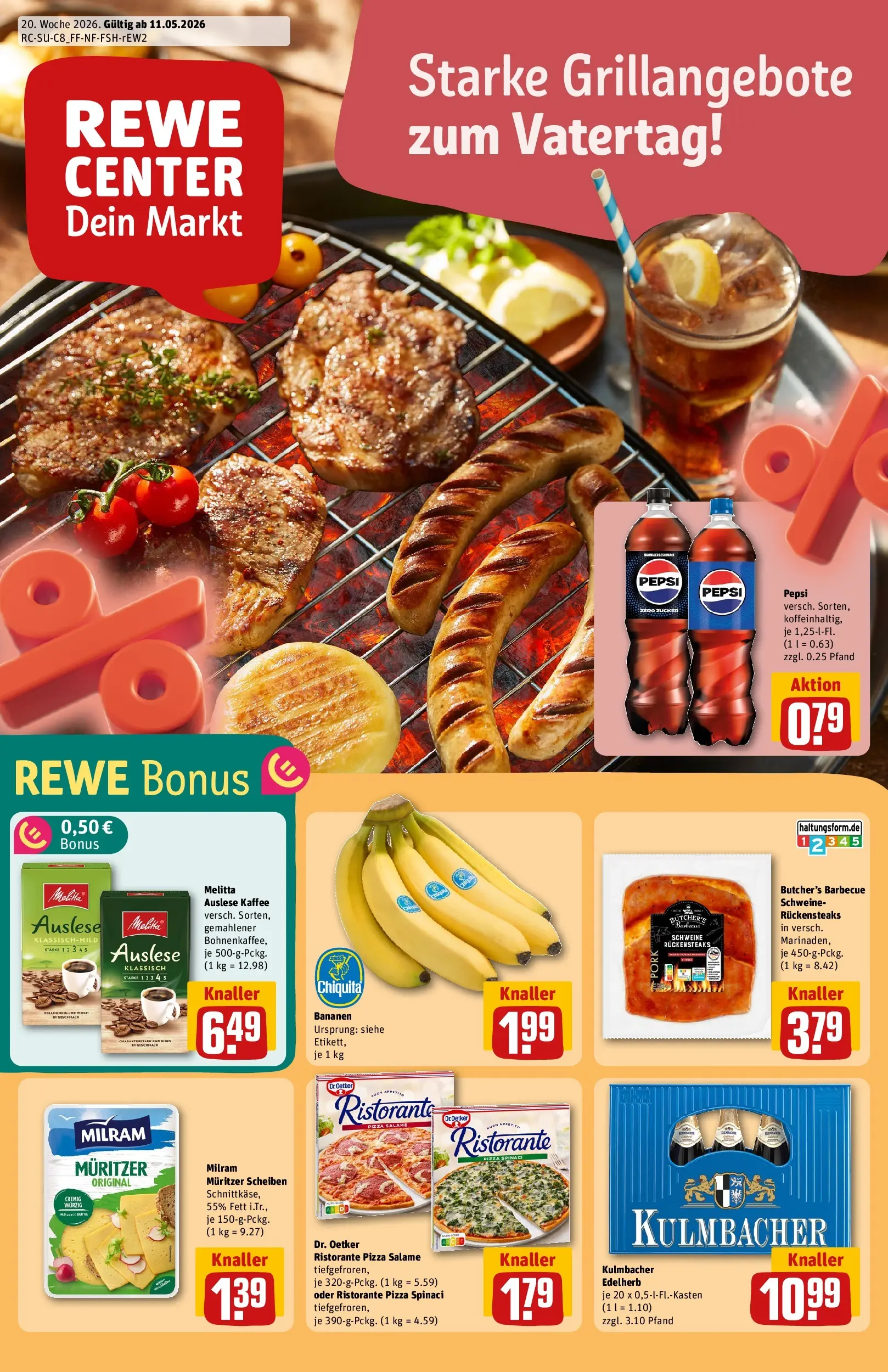 REWE Prospekt ab 10.05.2026 zum Blättern » Angebote | Seite: 1 | Produkte: Ristorante, Melitta, Kaffee, Milram