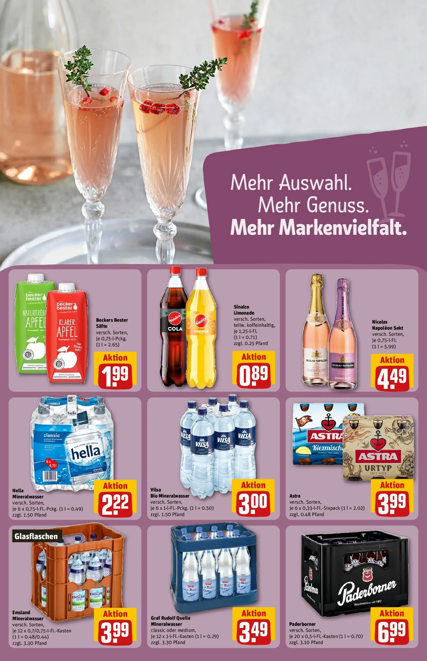 REWE Prospekt ab 10.05.2026 zum Blättern » Angebote | Seite: 19 | Produkte: Cola, Äpfel, Limonade, Mineralwasser