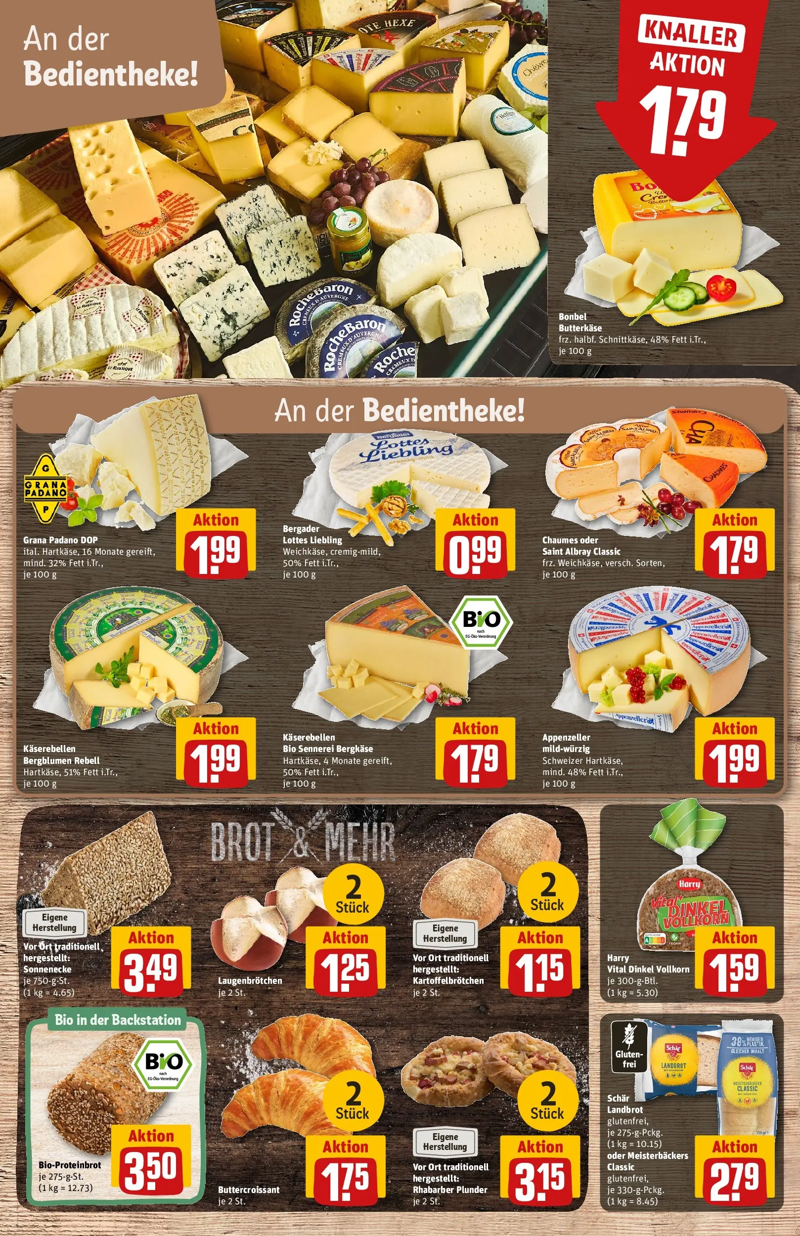 REWE Prospekt ab 10.05.2026 zum Blättern » Angebote | Seite: 13 | Produkte: Butter, Croissant, Brot, Rhabarber