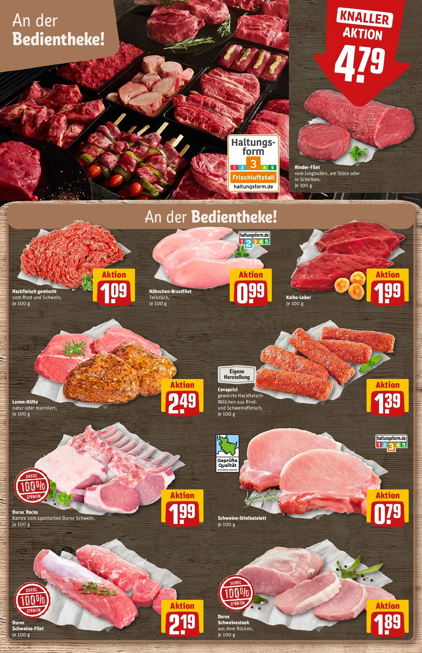 REWE Prospekt ab 10.05.2026 zum Blättern » Angebote | Seite: 11 | Produkte: Cevapcici, Kalbsleber, Schweinefilet, Hackfleisch