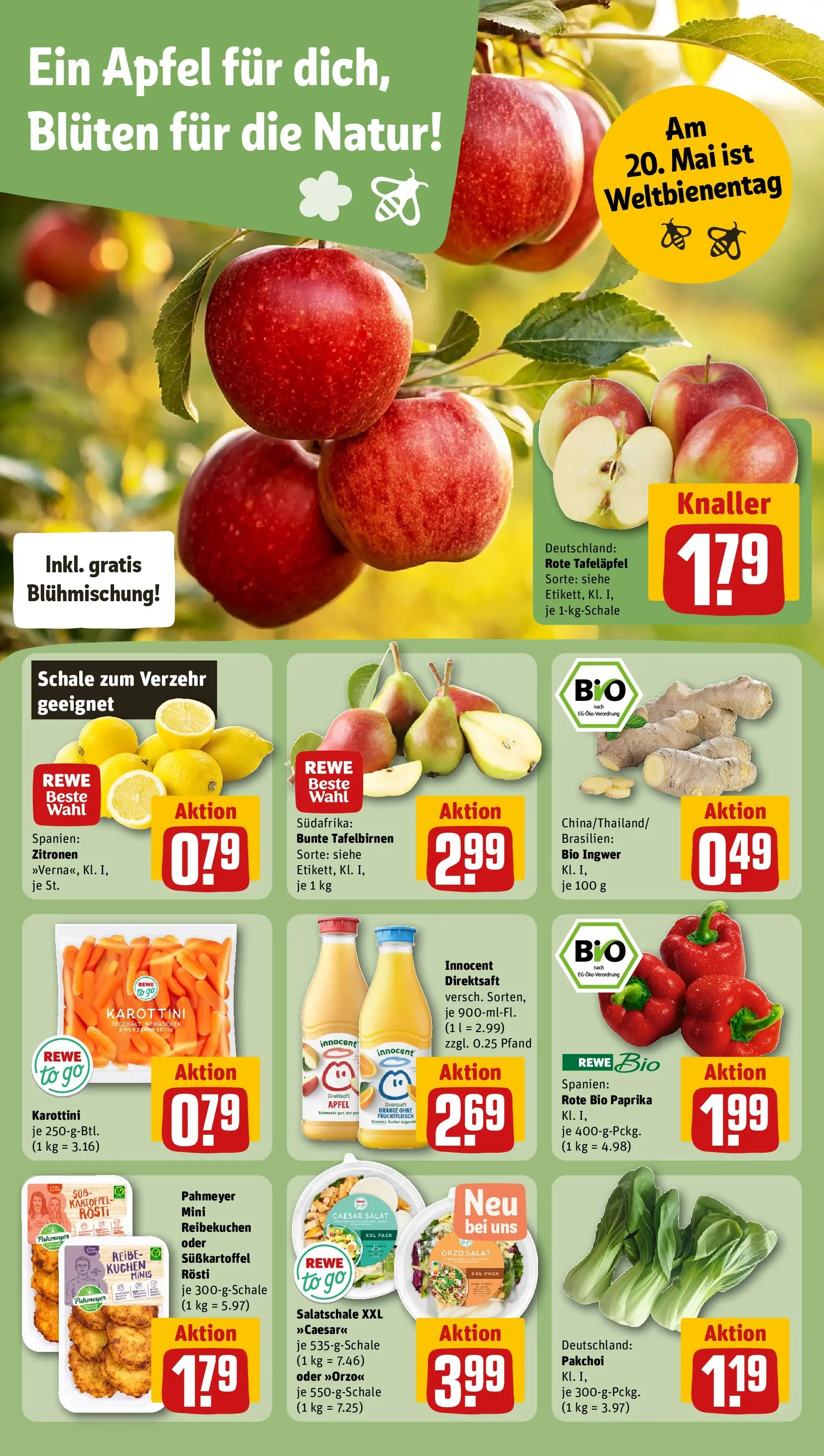 REWE Prospekt ab 10.05.2026 zum Blättern » Angebote | Seite: 6 | Produkte: Äpfel, Paprika, Salat, Zitronen
