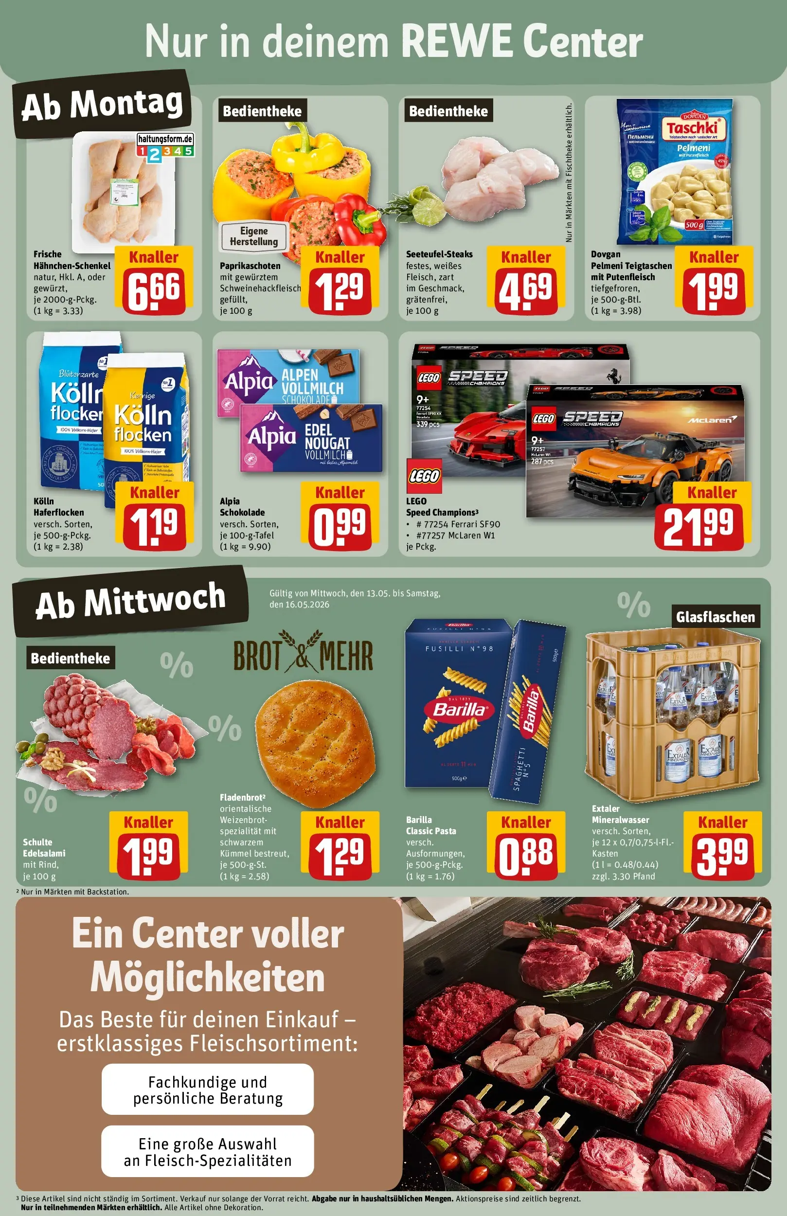 REWE Prospekt ab 10.05.2026 zum Blättern » Angebote | Seite: 3 | Produkte: Kolln haferflocken, Kolln, Hahnchenschenkel, Mineralwasser