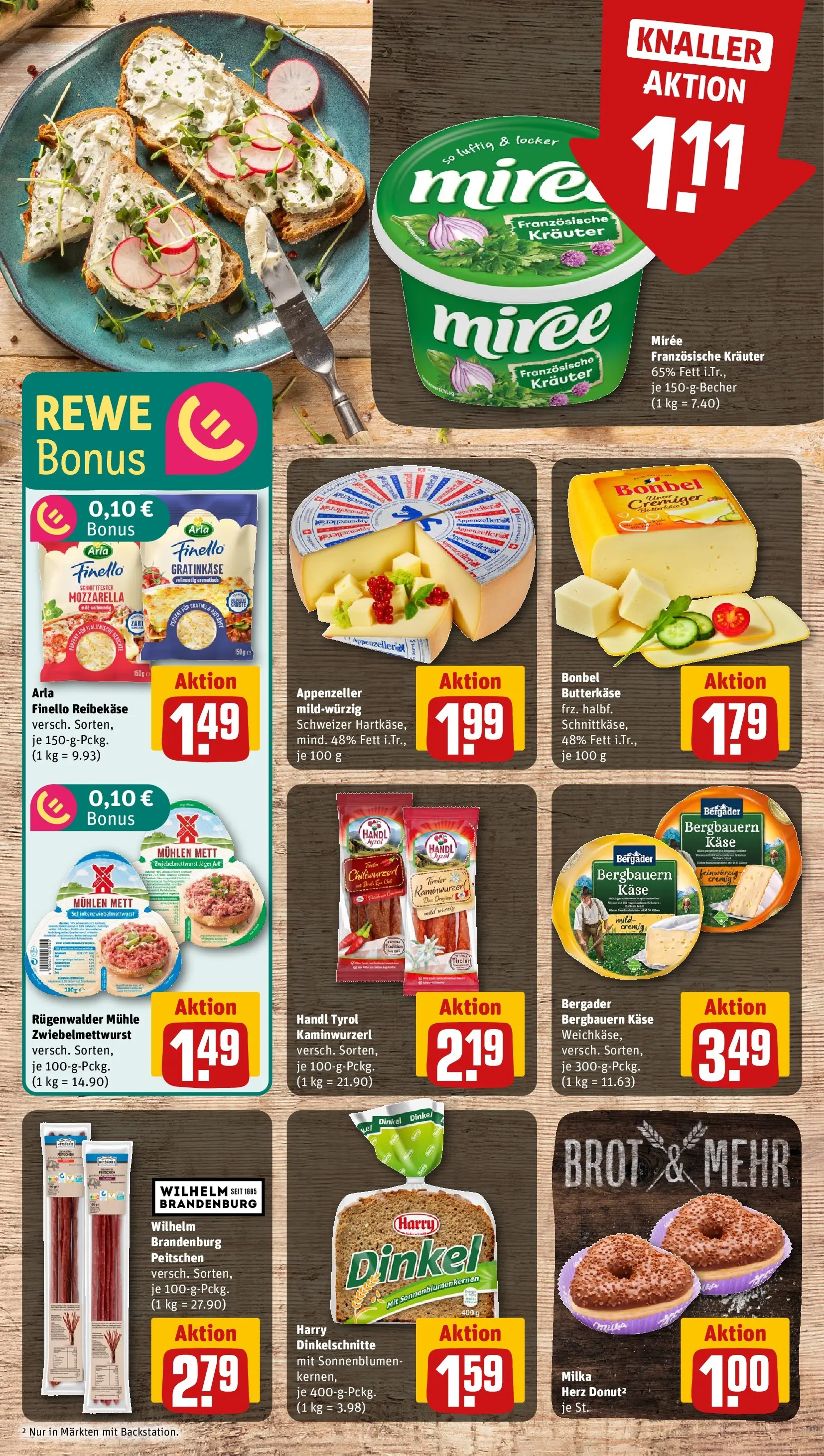 REWE Prospekt ab 10.05.2026 zum Blättern » Angebote | Seite: 9 | Produkte: Mühle, Käse, Mozzarella, Reibekase