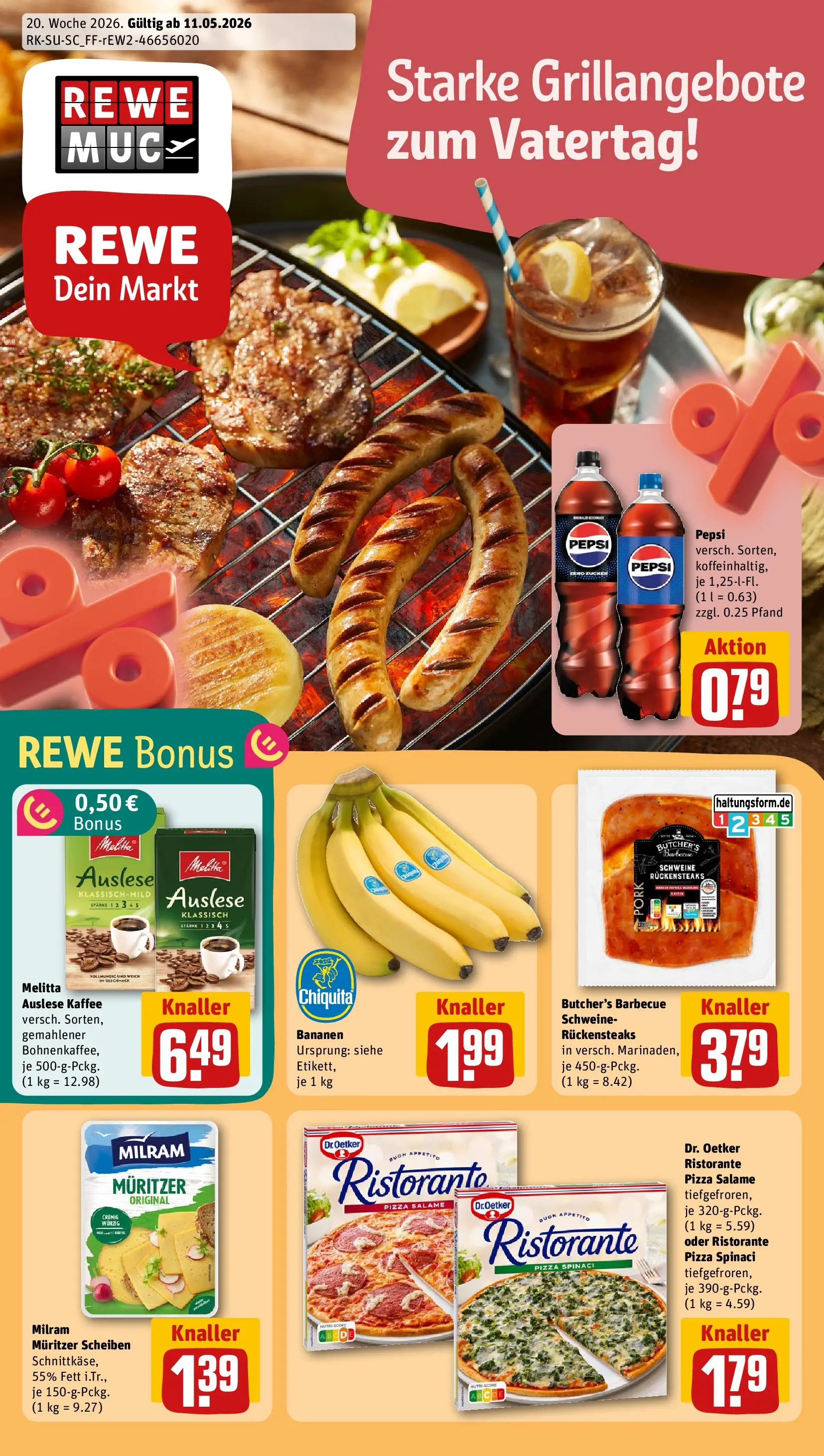 REWE Prospekt ab 10.05.2026 zum Blättern » Angebote | Seite: 1 | Produkte: Ristorante, Kaffee, Zucker, Pepsi