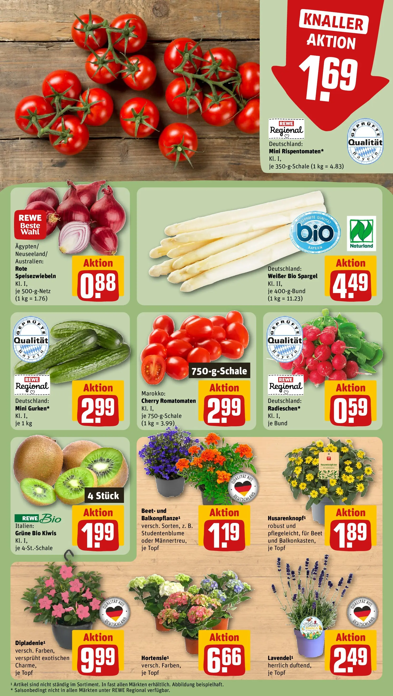REWE Prospekt ab 10.05.2026 zum Blättern » Angebote | Seite: 7 | Produkte: Spargel, Gurken