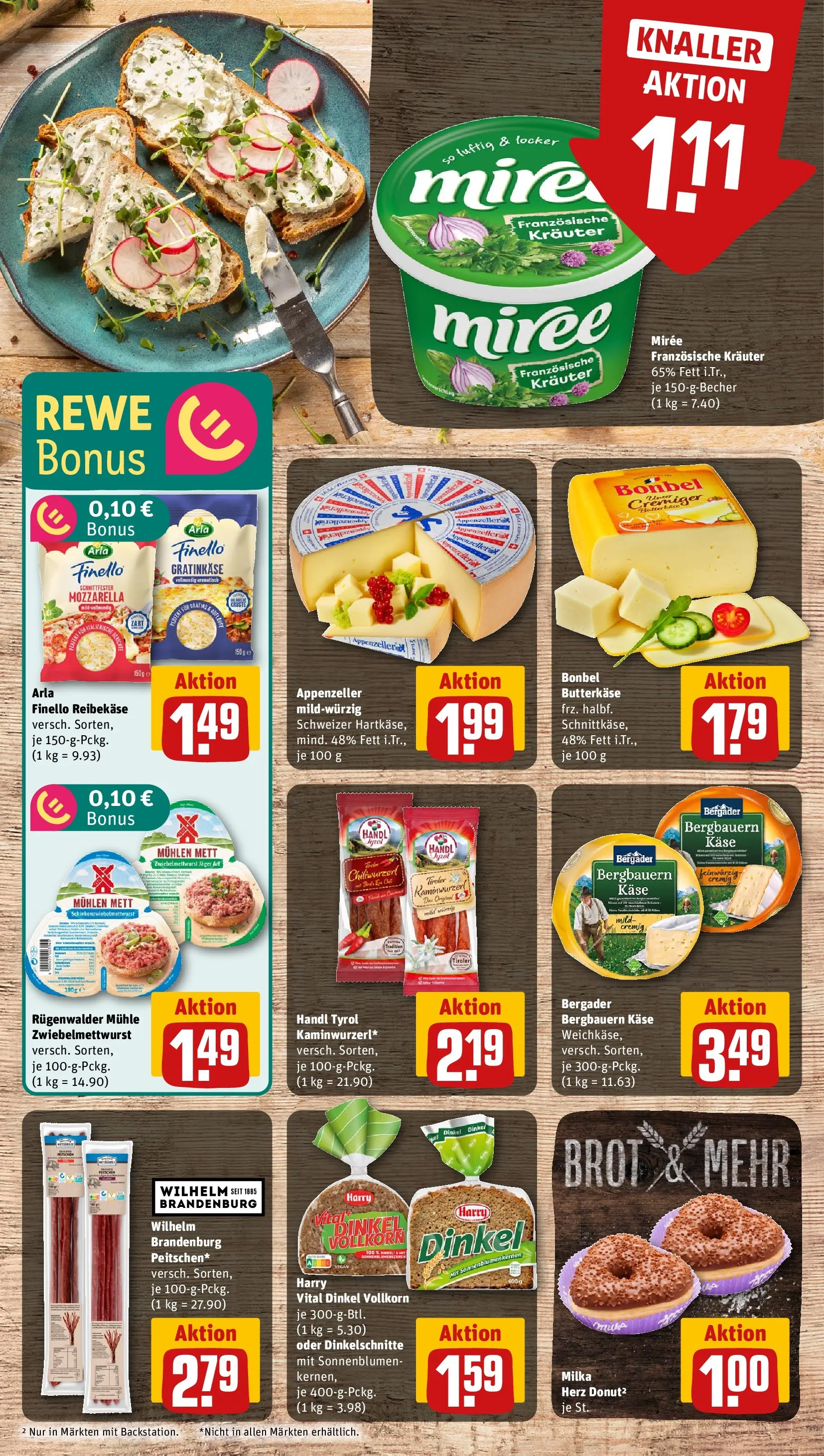 REWE Prospekt ab 10.05.2026 zum Blättern » Angebote | Seite: 9 | Produkte: Mühle, Käse, Milka, Brot