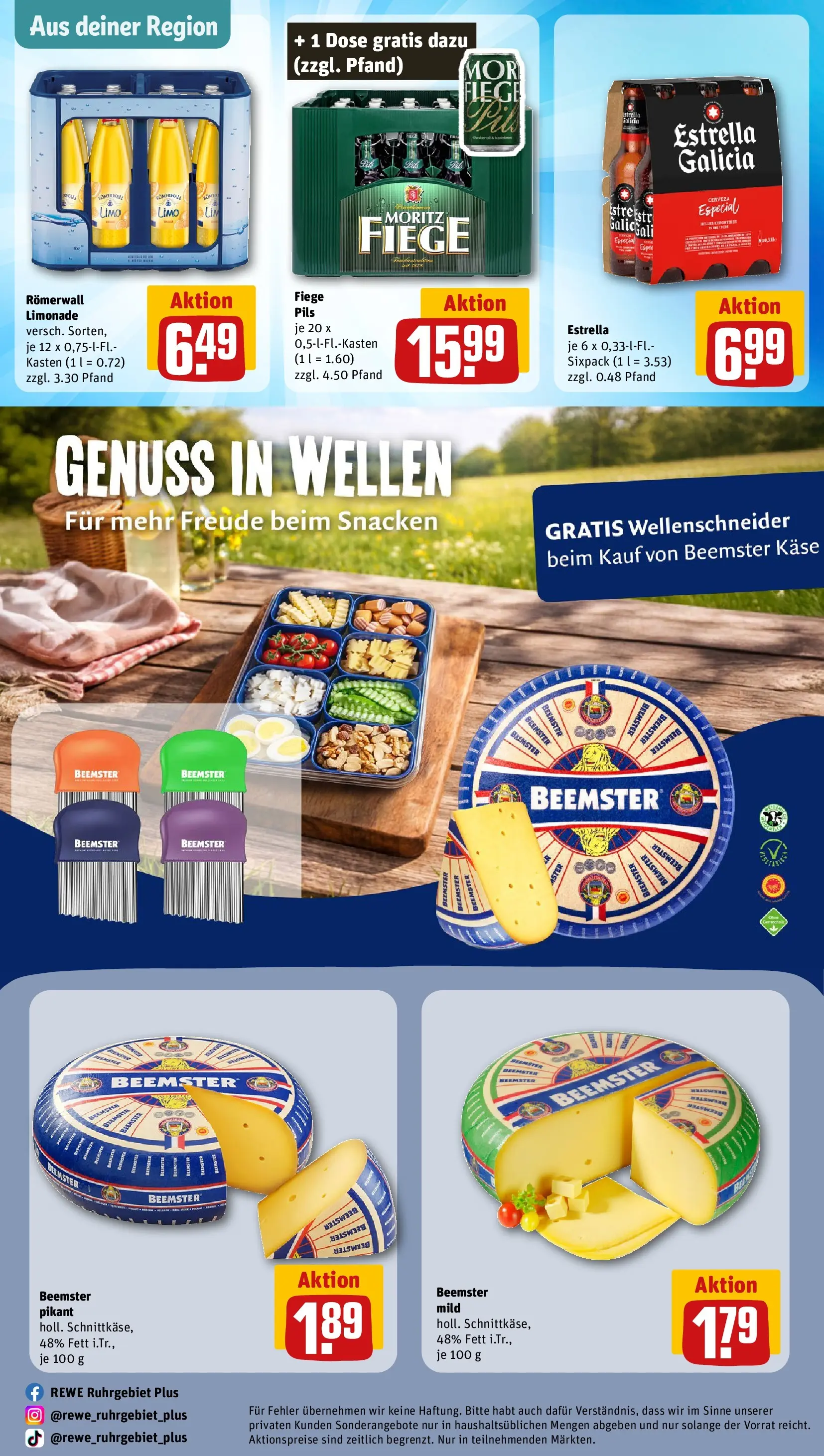 REWE Prospekt ab 10.05.2026 zum Blättern » Angebote | Seite: 30 | Produkte: Käse, Pils, Limonade