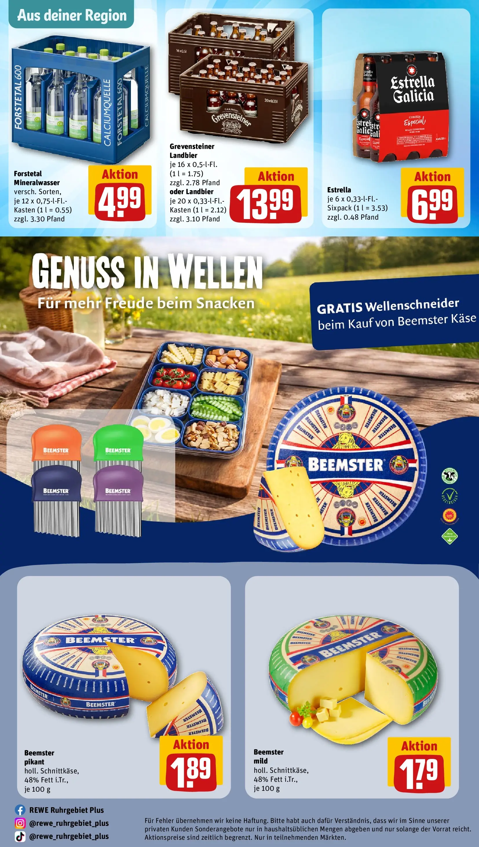 REWE Prospekt ab 10.05.2026 zum Blättern » Angebote | Seite: 29 | Produkte: Käse, Mineralwasser