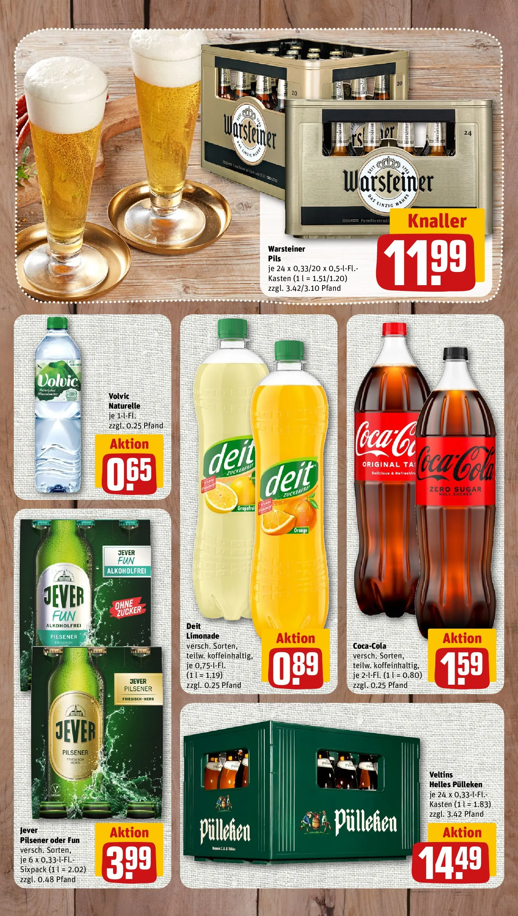 REWE Prospekt ab 10.05.2026 zum Blättern » Angebote | Seite: 11 | Produkte: Helles pulleken, Warsteiner, Volvic, Veltins