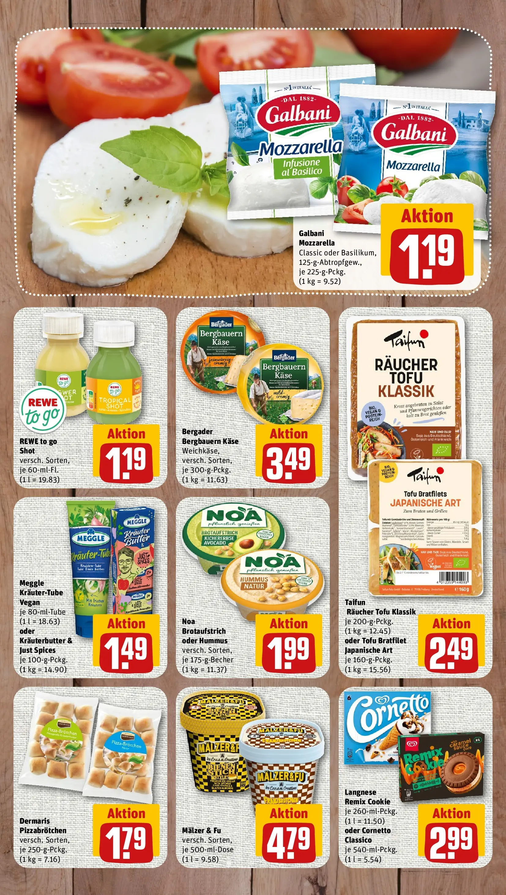 REWE Prospekt ab 10.05.2026 zum Blättern » Angebote | Seite: 7 | Produkte: Mozzarella, Kräuterbutter, Avocado, Brot
