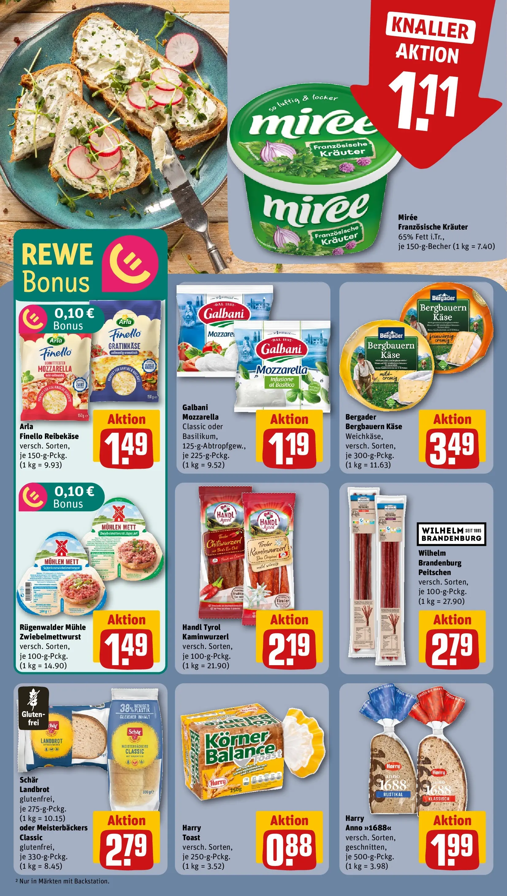 REWE Prospekt ab 10.05.2026 zum Blättern » Angebote | Seite: 14 | Produkte: Bratwurst, Gemüse, Kuchen, TV